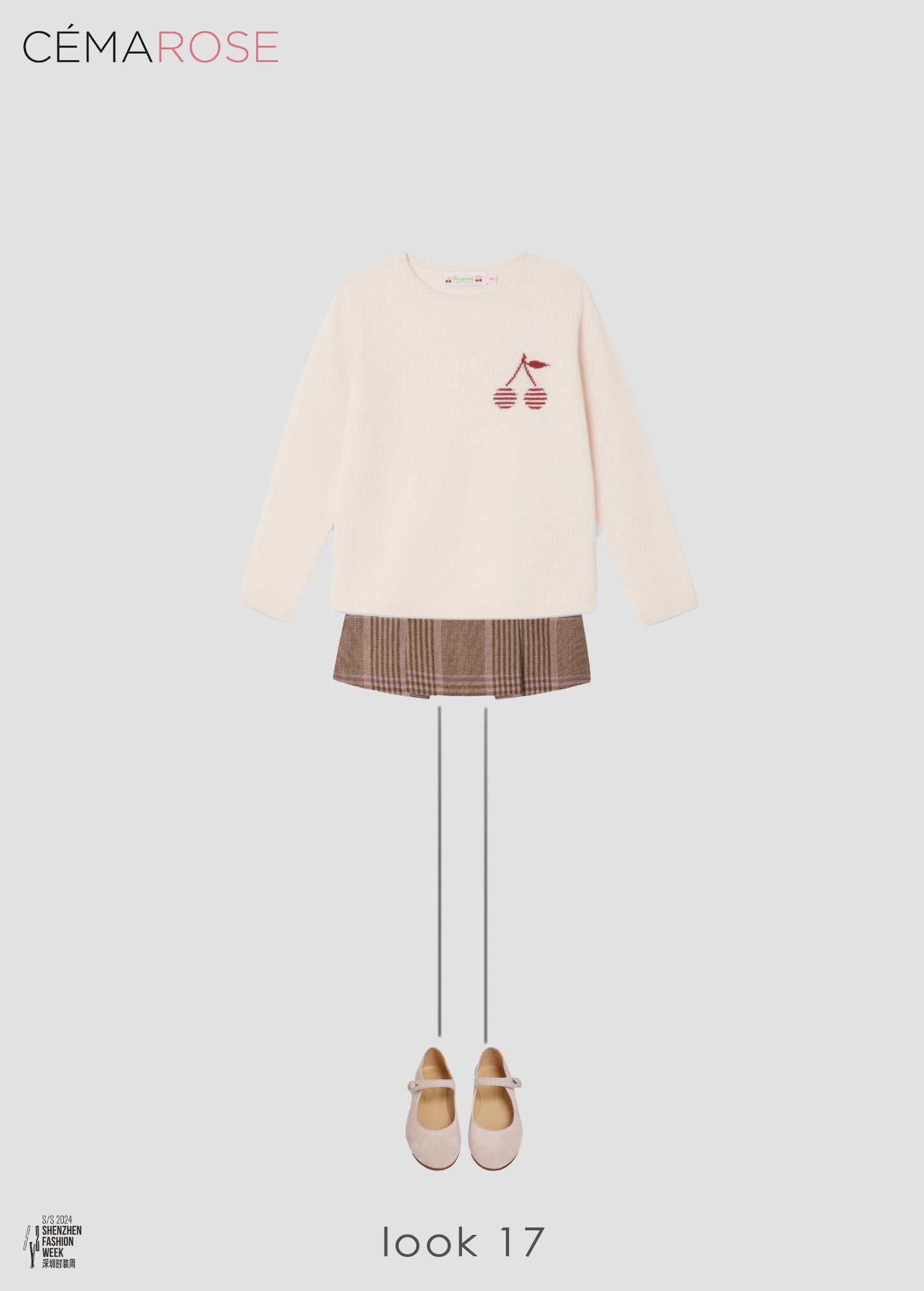 Girls Light Pink Flat Shoes