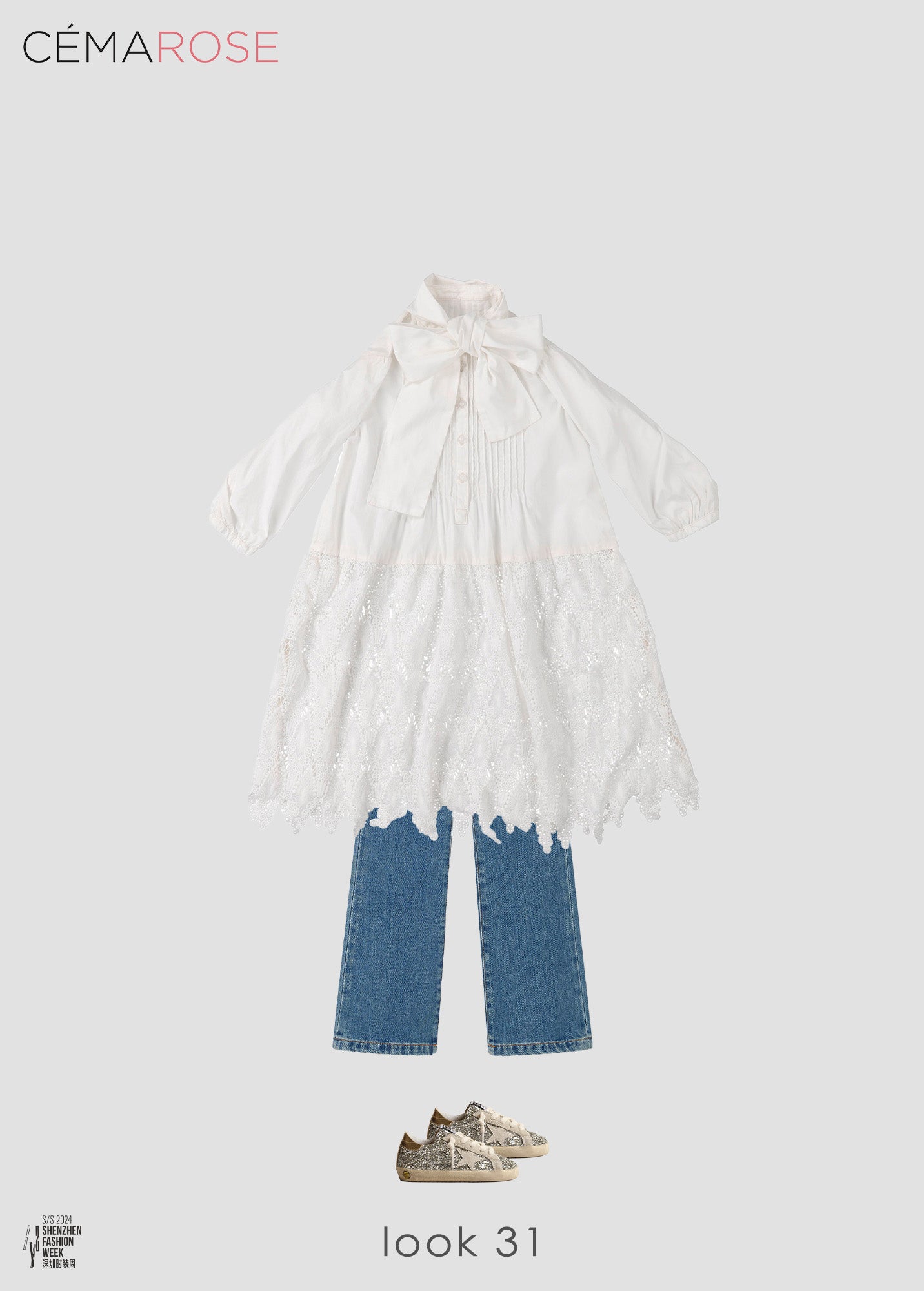 Girls Blue Denim Trousers