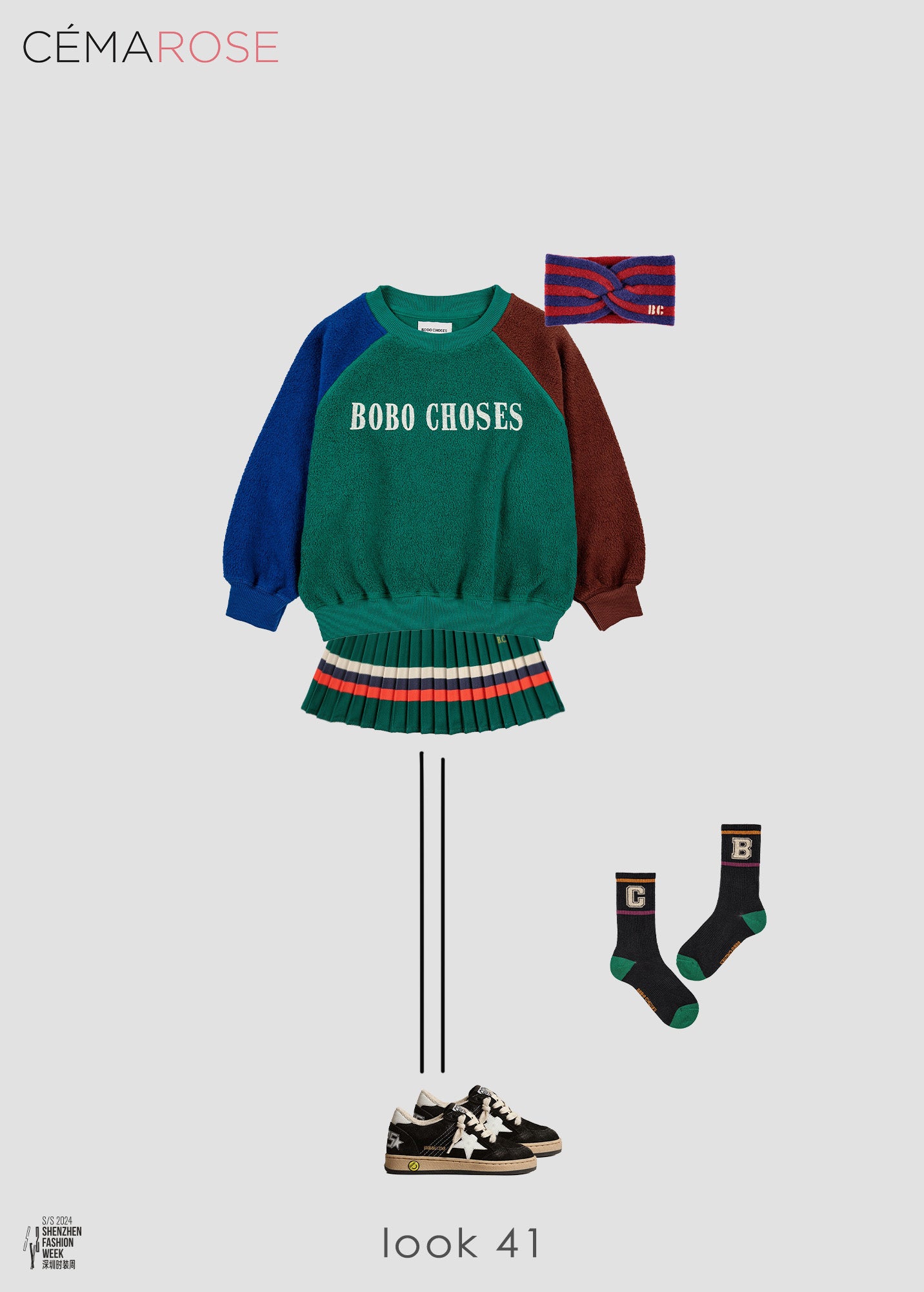 Girls Green Pleated Skirt