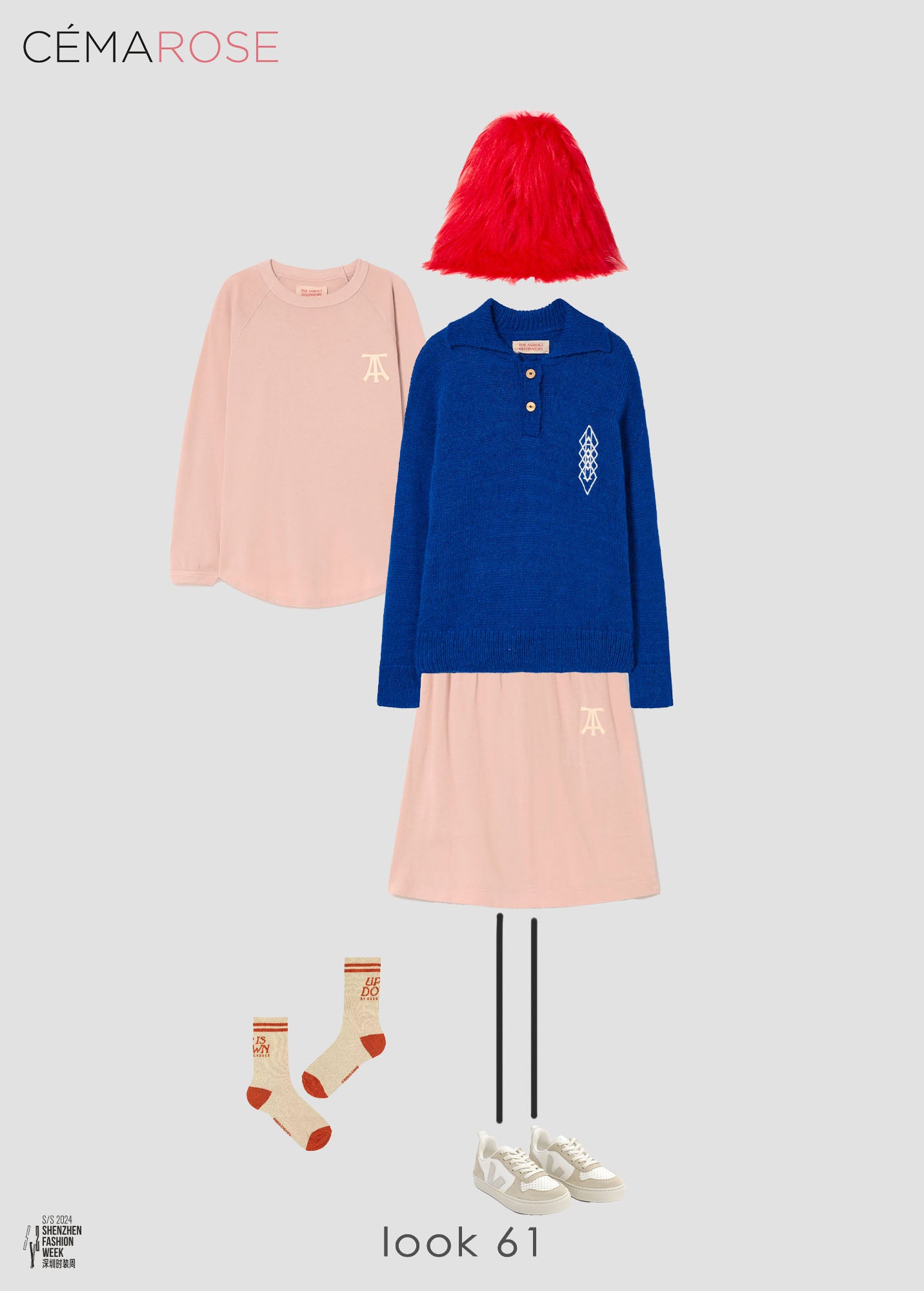 Girls Pink Logo Cotton Skirt