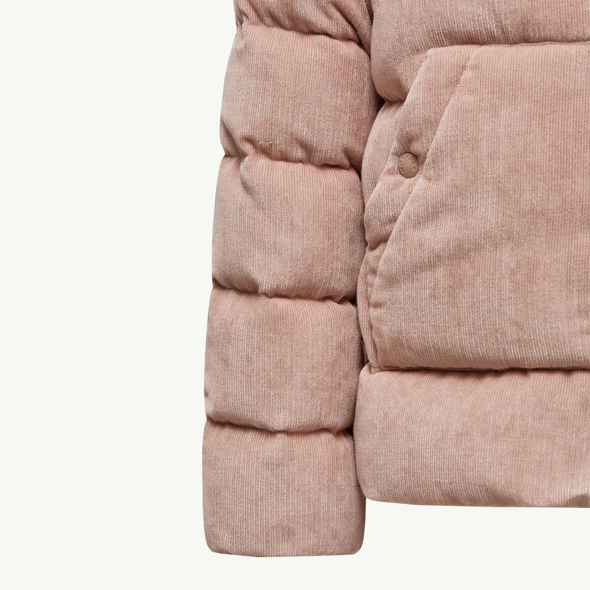 Girls Pink Corduroy"MARTH"Padded Down Jacket