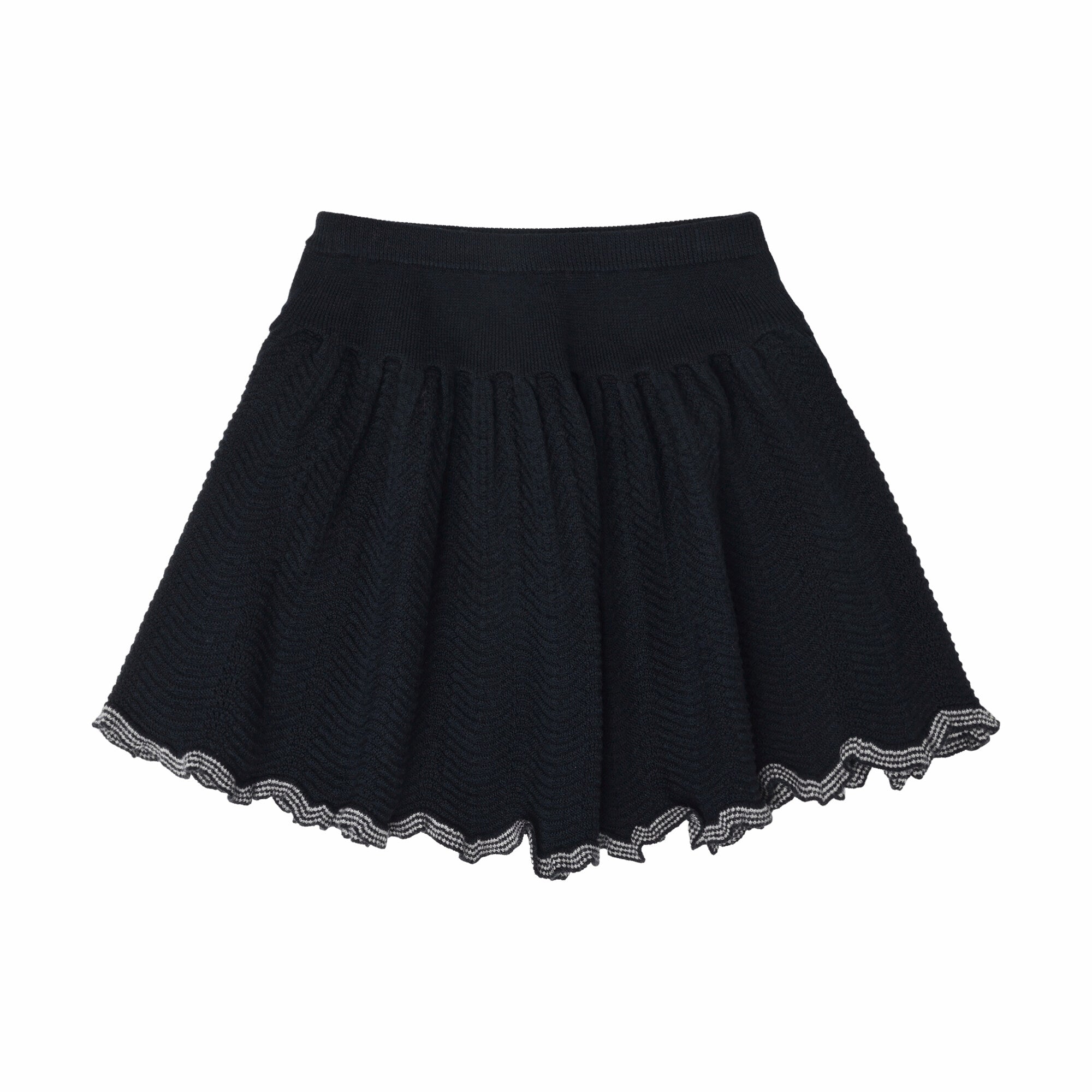 Girls Dark Navy Wool Skirt