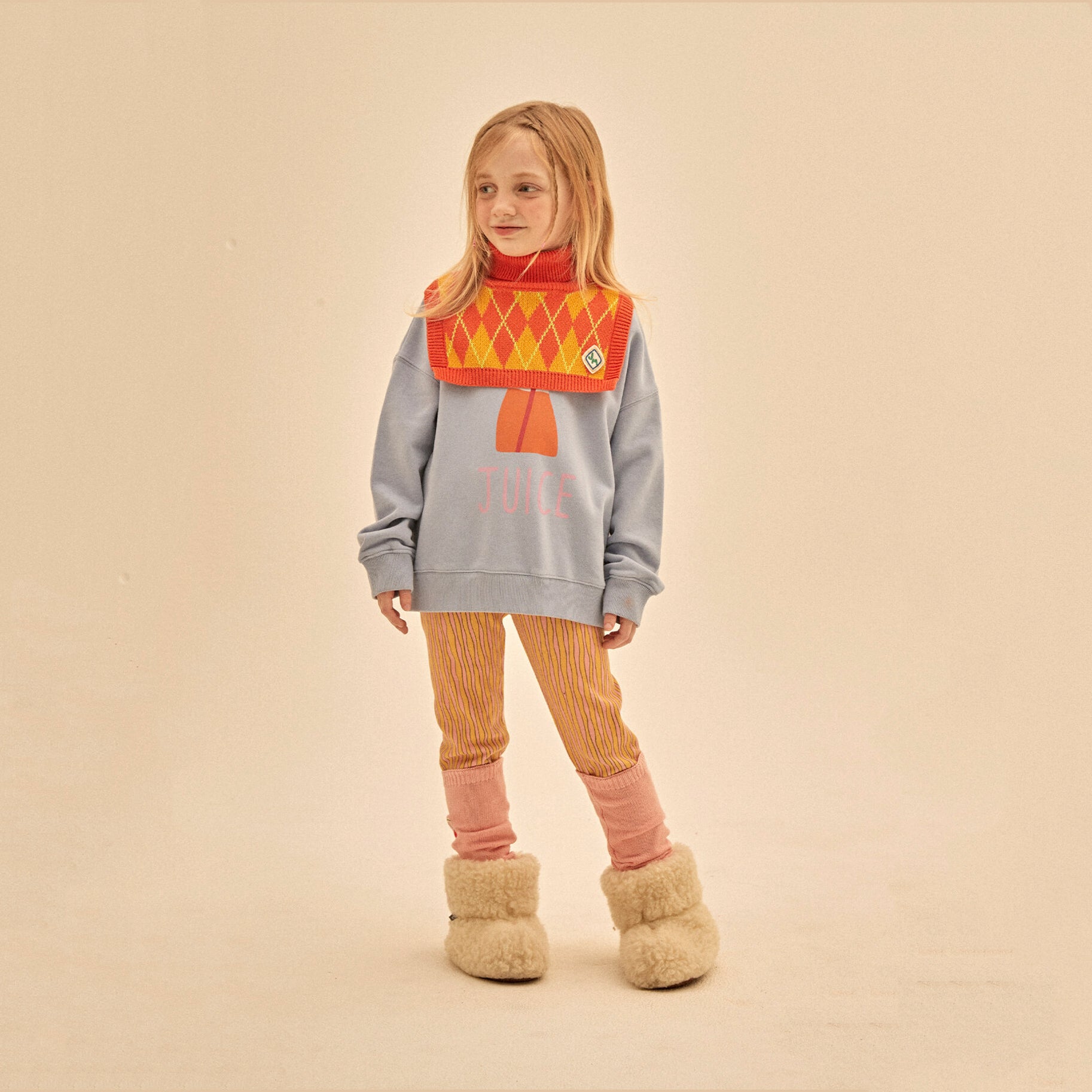 Boys & Girls Lilac Printed Cotton Sweatshirt