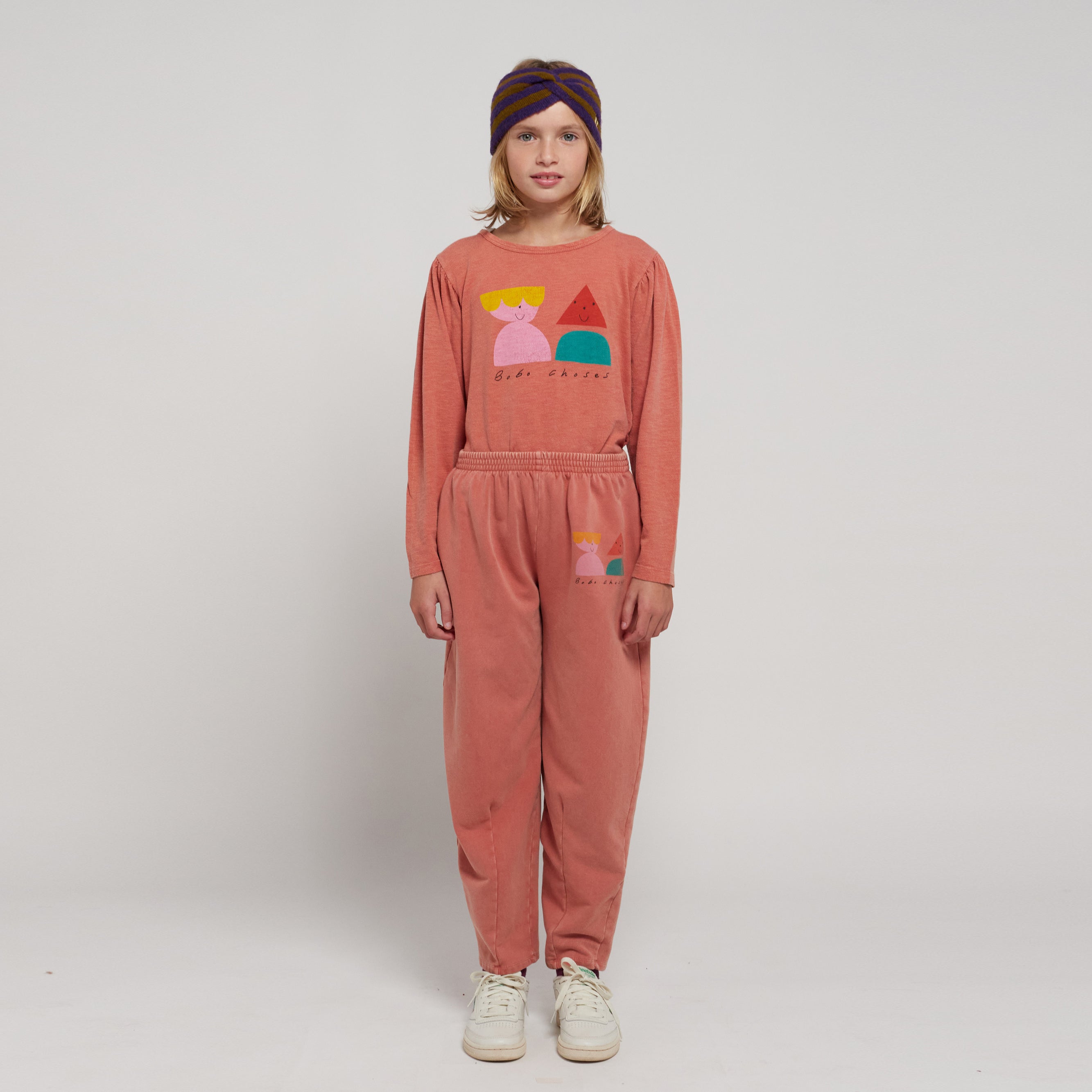 Girls Pink Printed Cotton T-Shirt