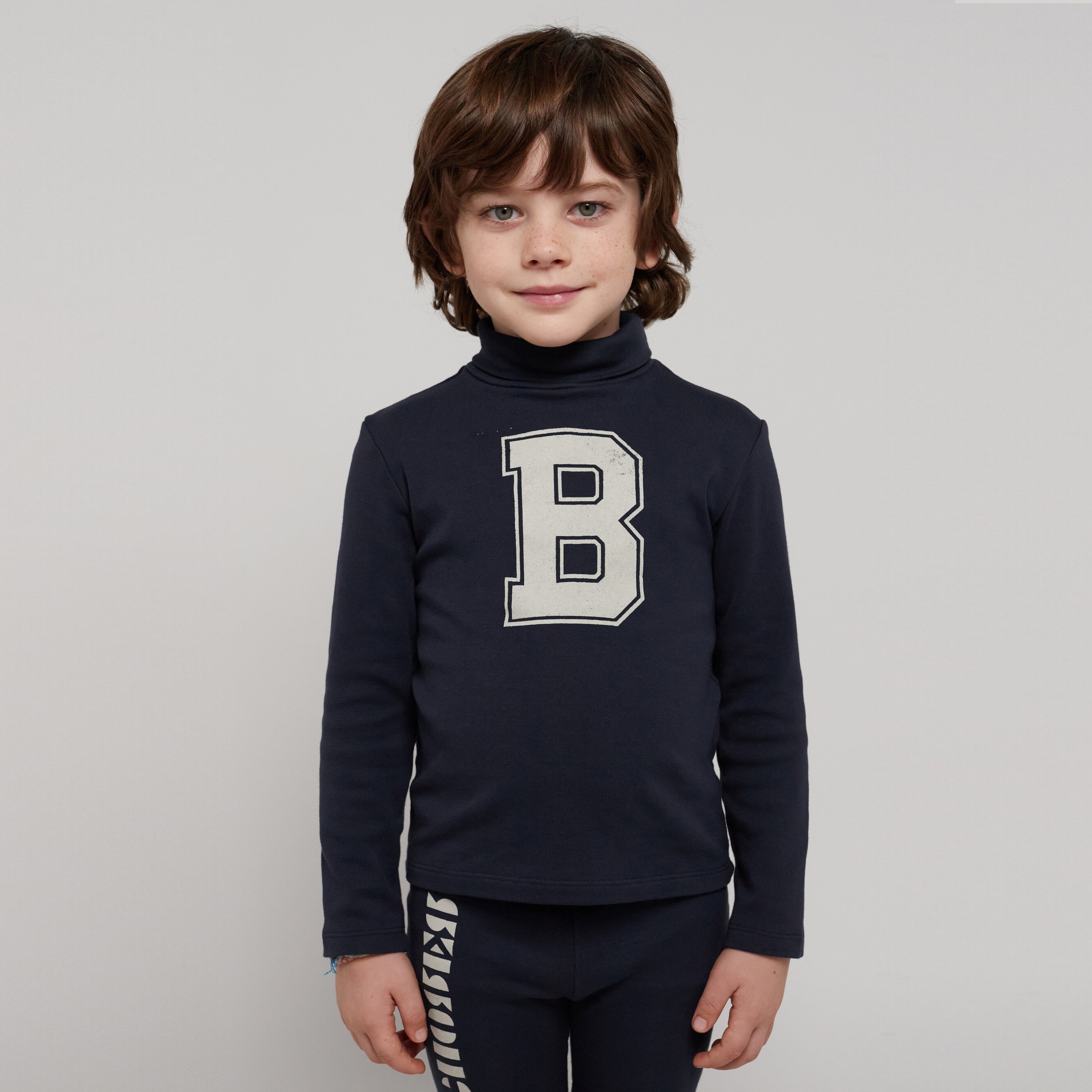 Girls Navy Logo T-Shirt