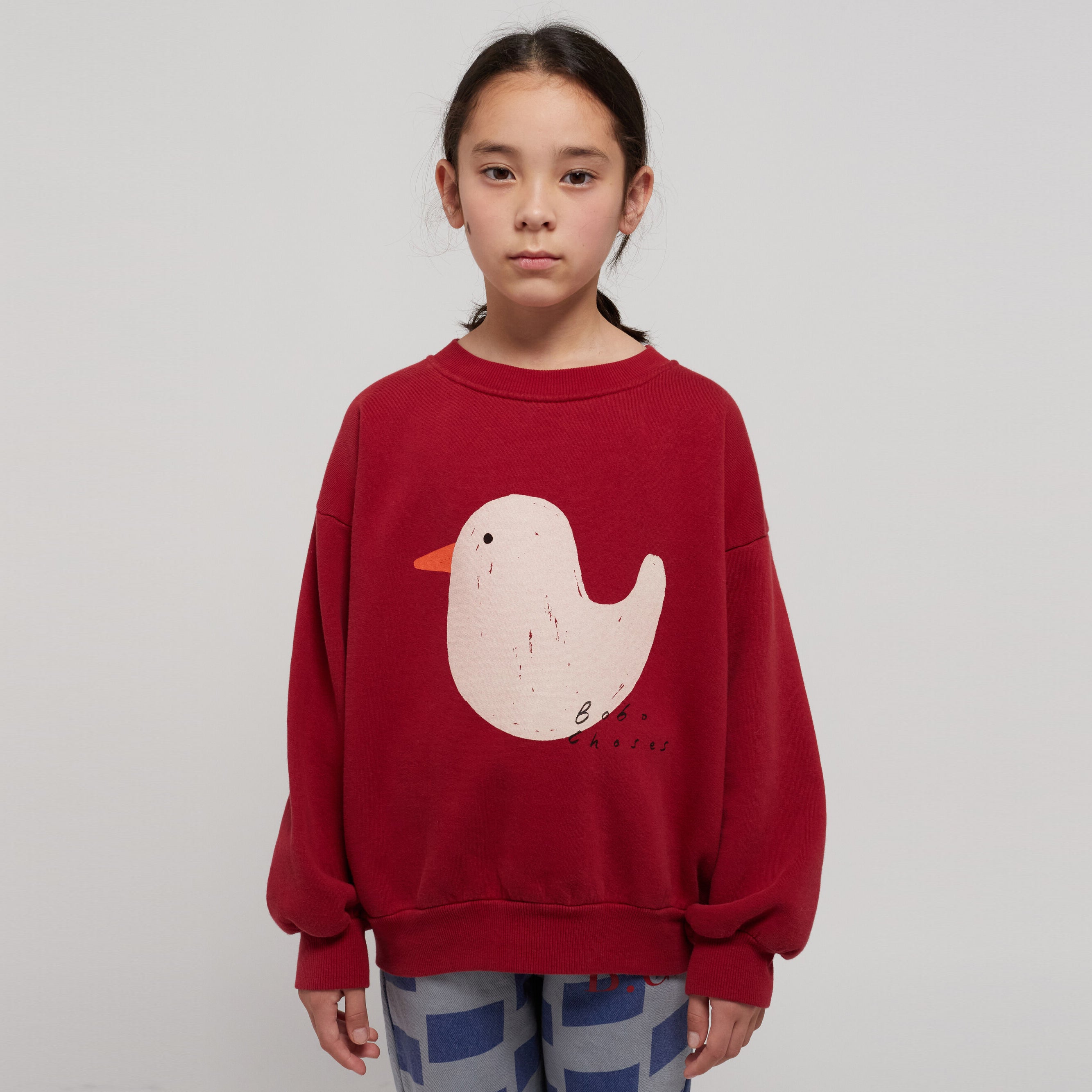 Boys & Girls Red Printed Cotton Sweatshirt