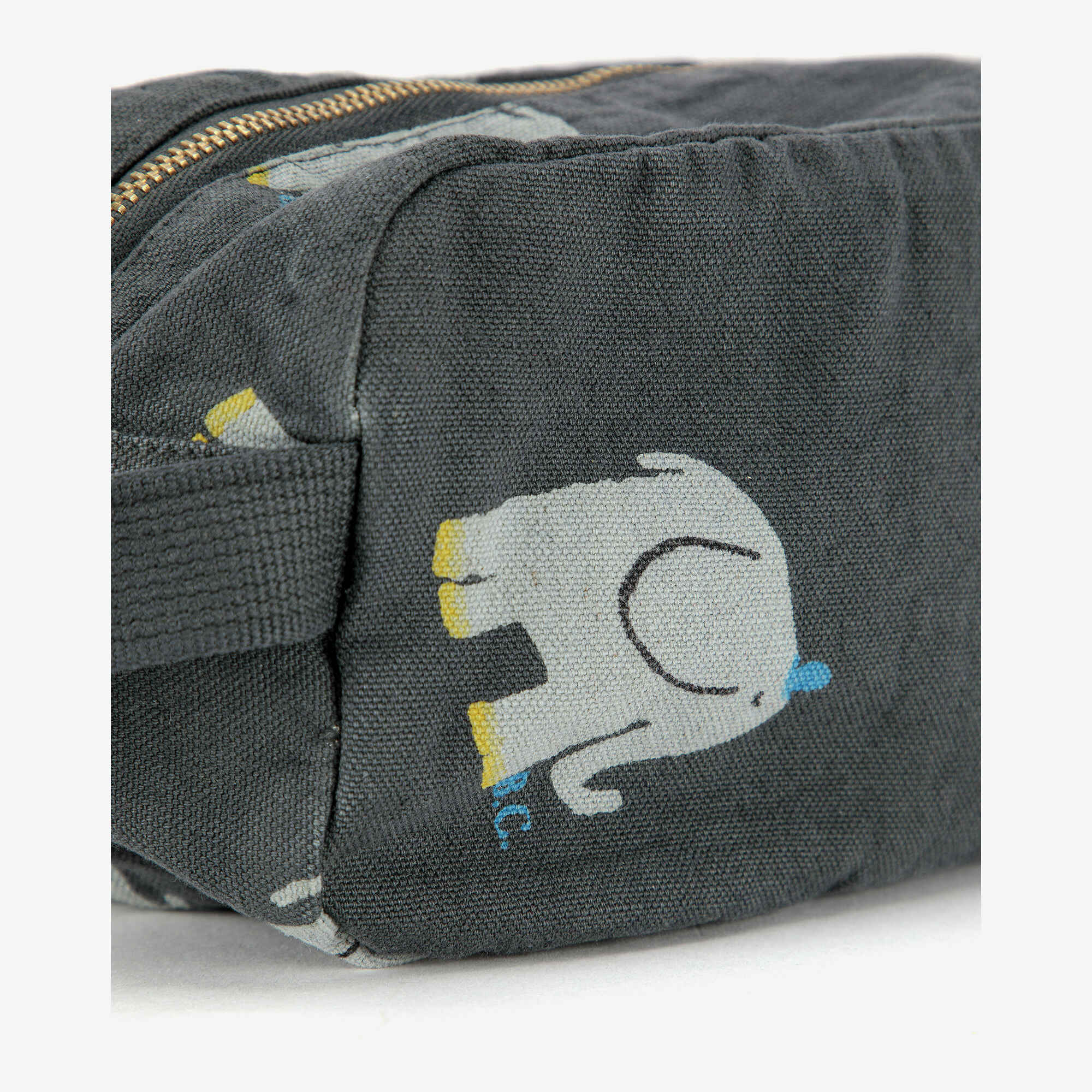 Boys & Girls Dark Grey Printed Bag