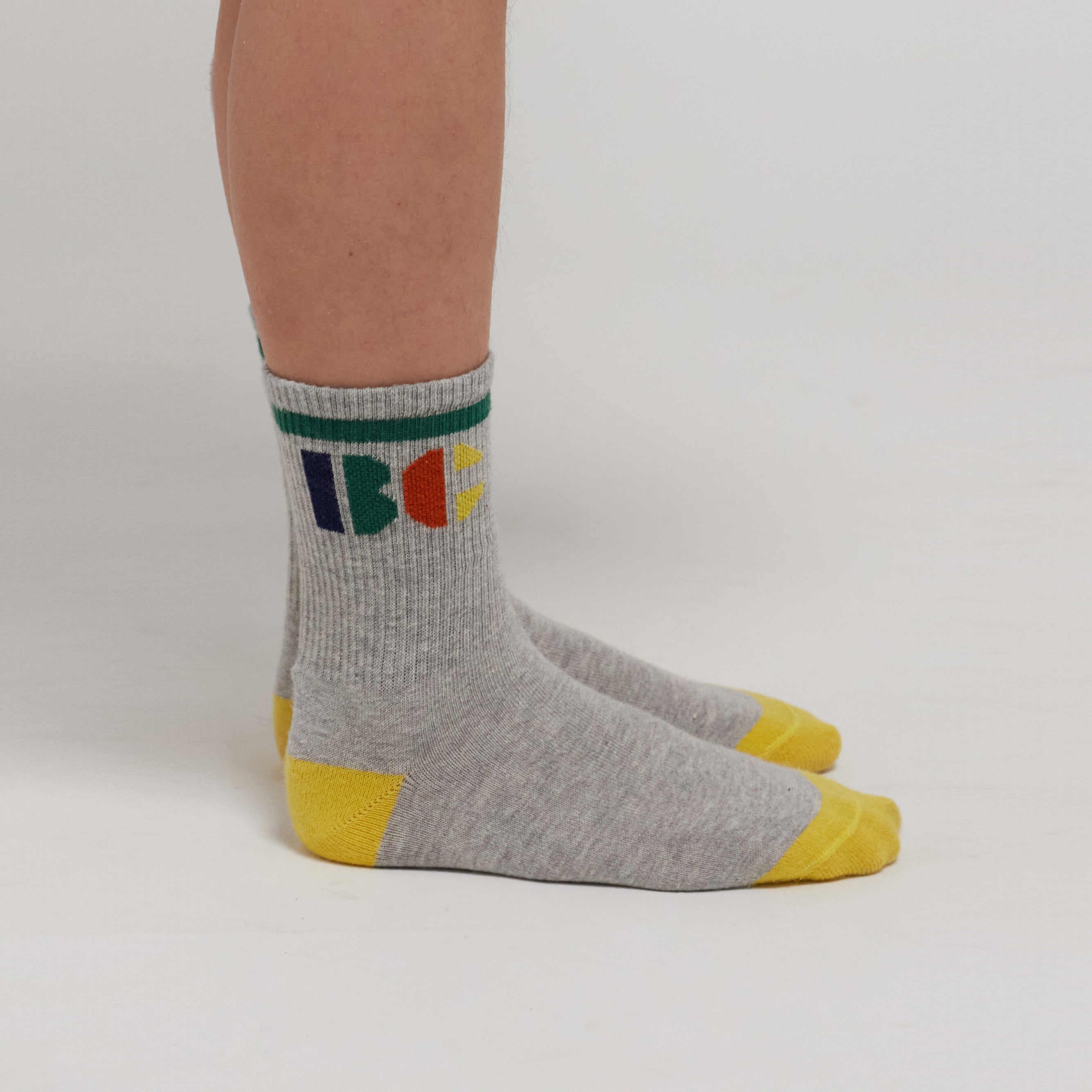 Boys & Girls Grey Logo Cotton Socks