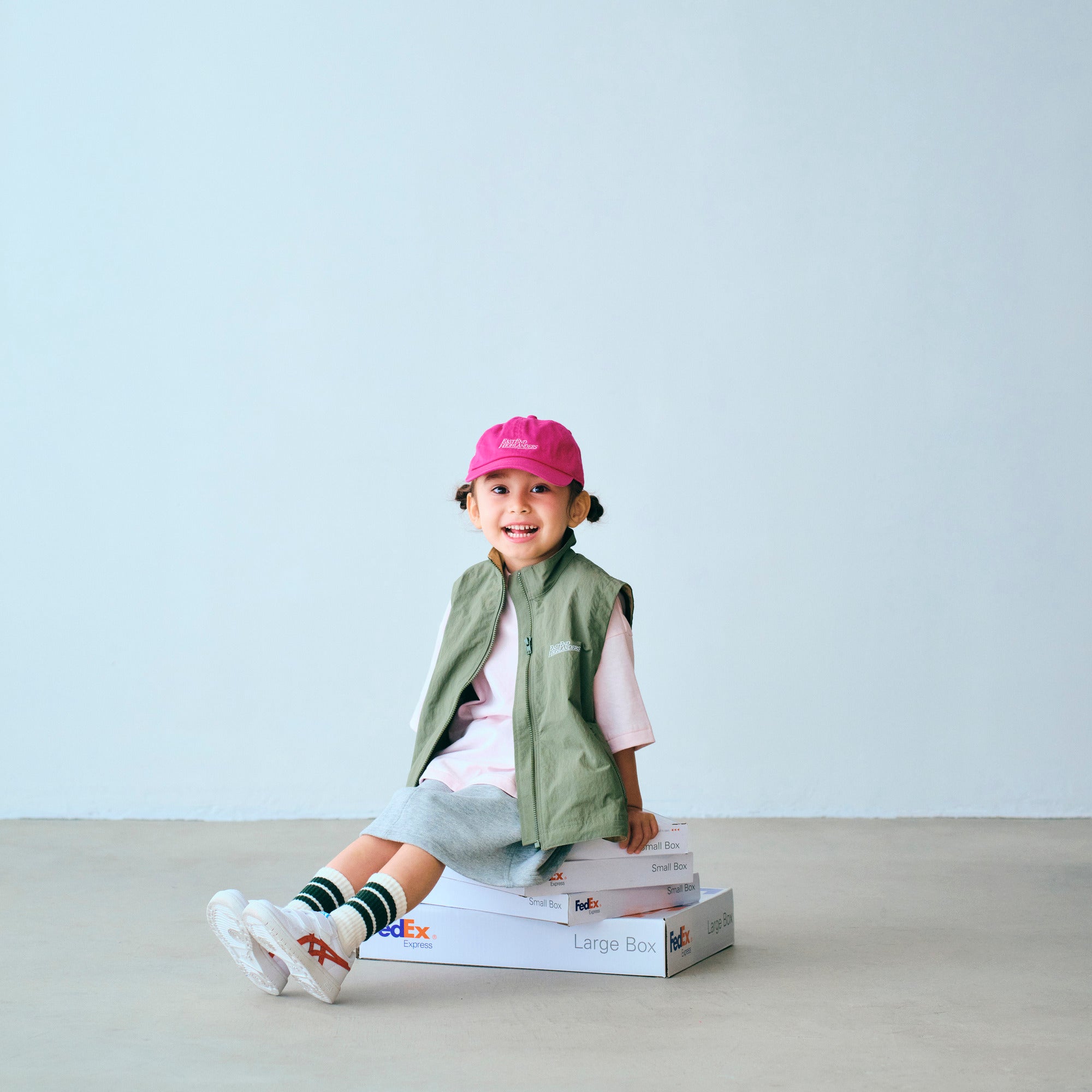 Boys & Girls Olive Embroidered Logo Gilet