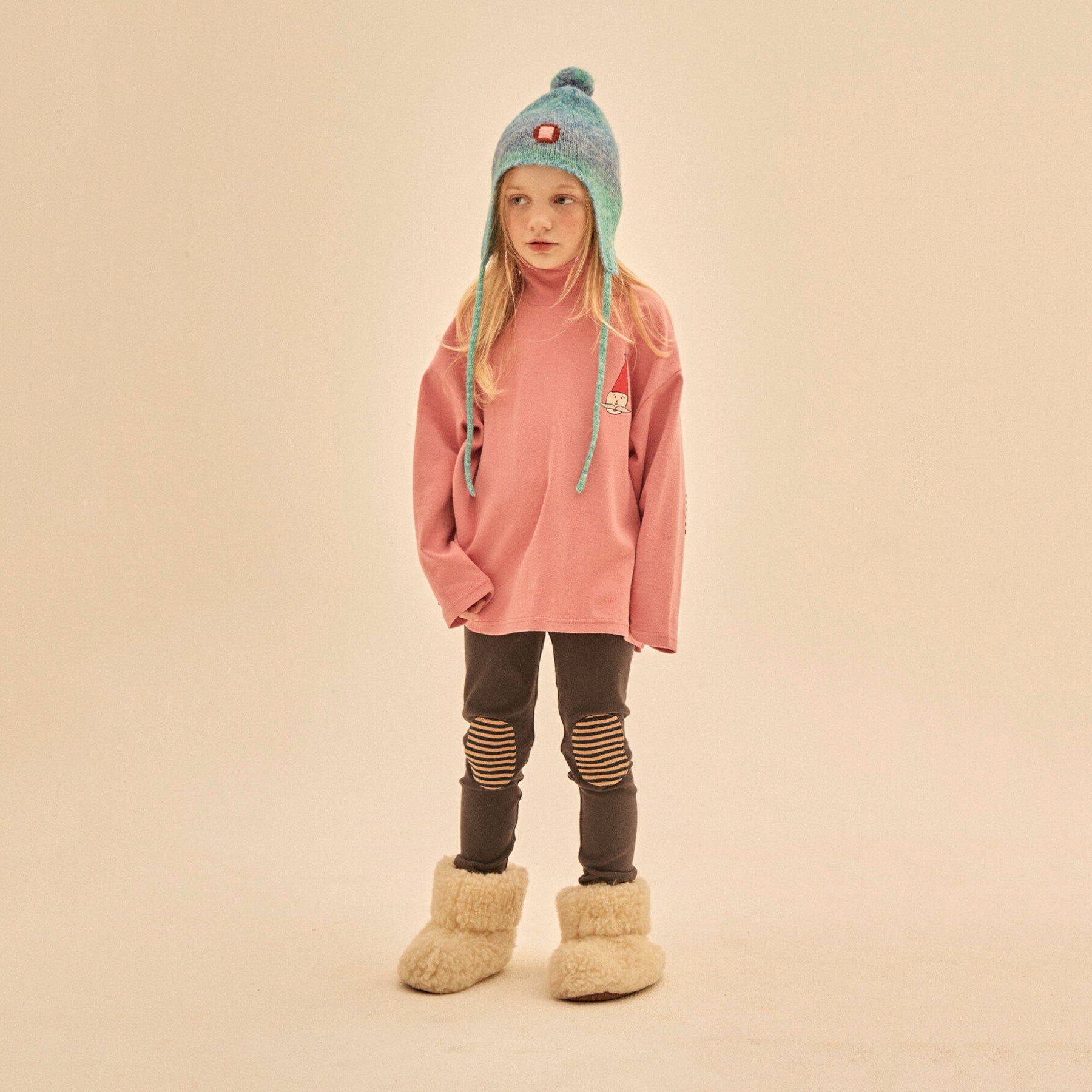 Girls Charcoal Cotton Leggings