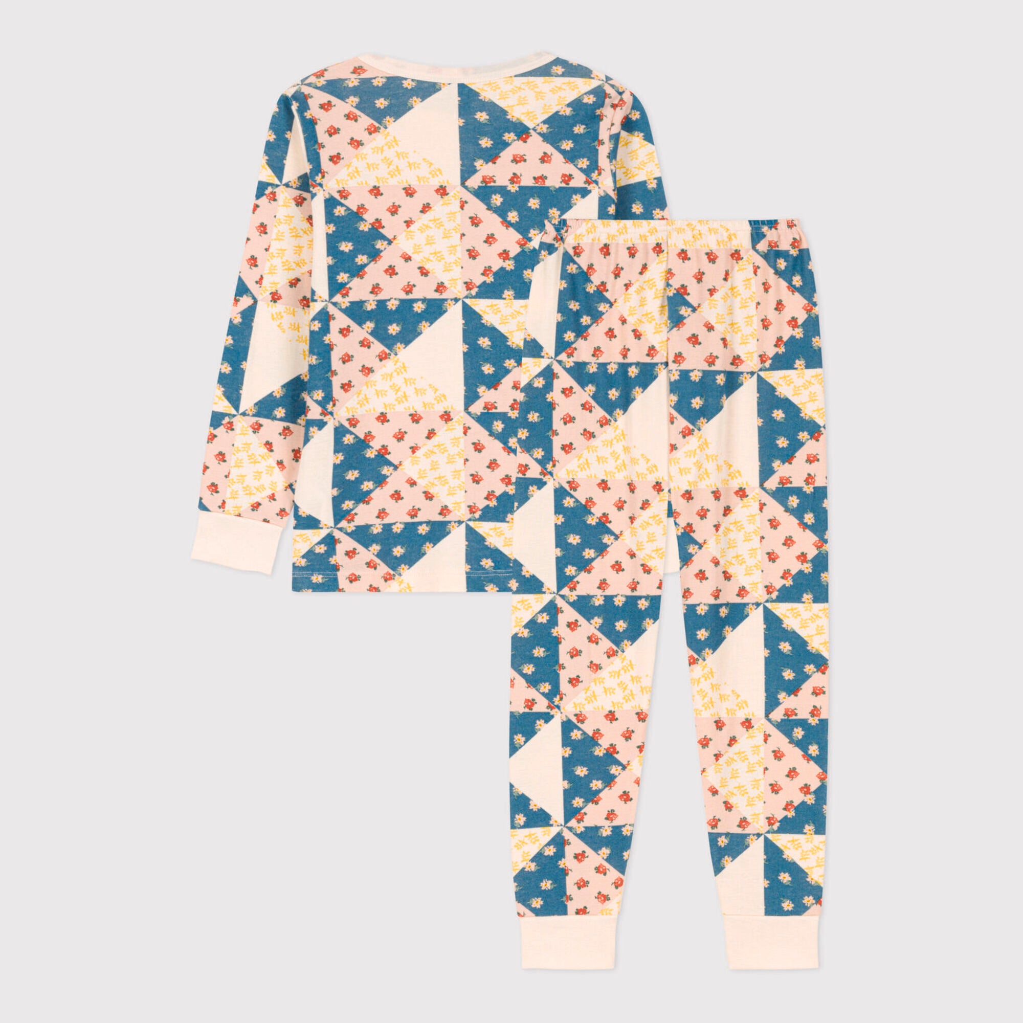 Girls Multicolor Floral Cotton Nightwear Set