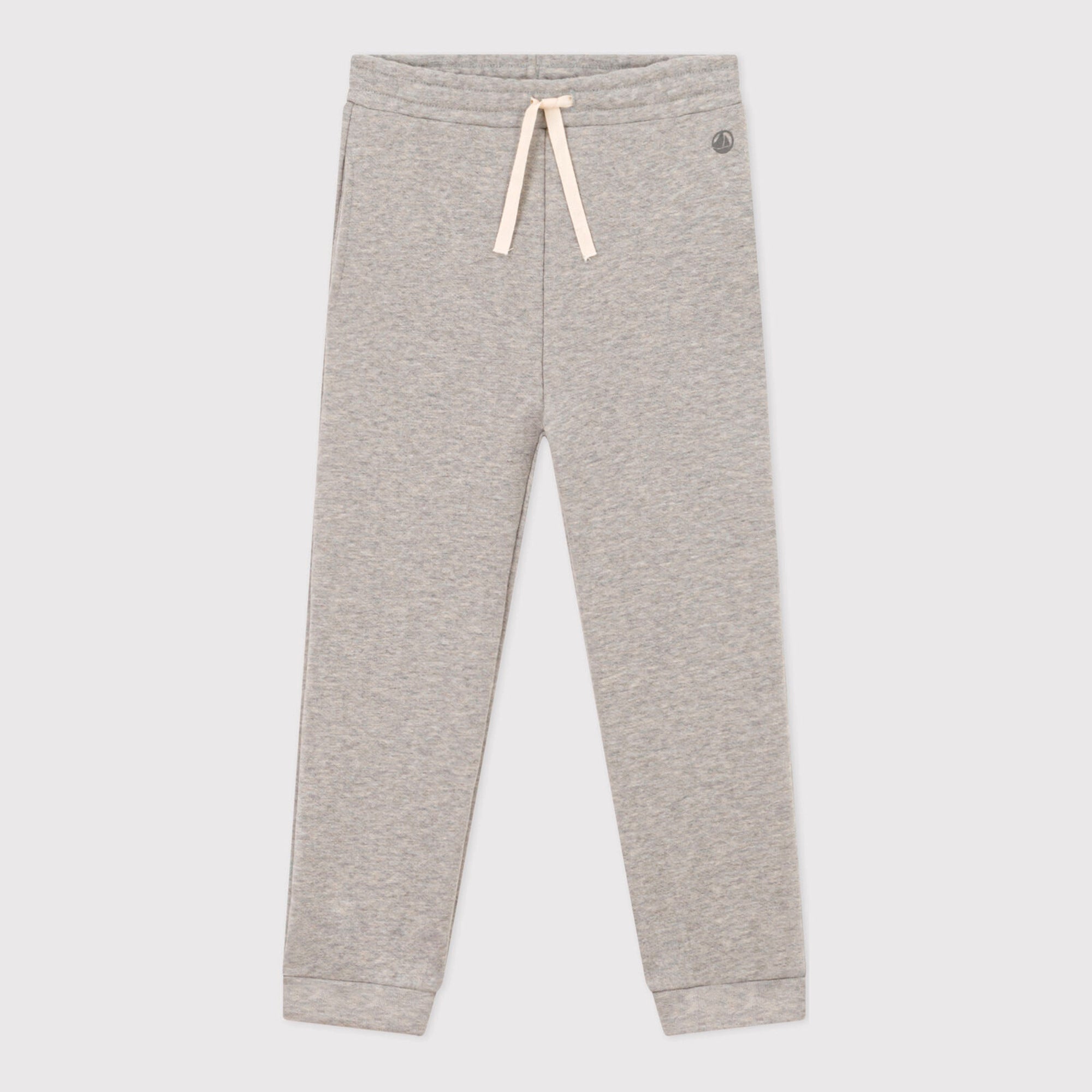 Girls Grey Logo Cotton Trousers