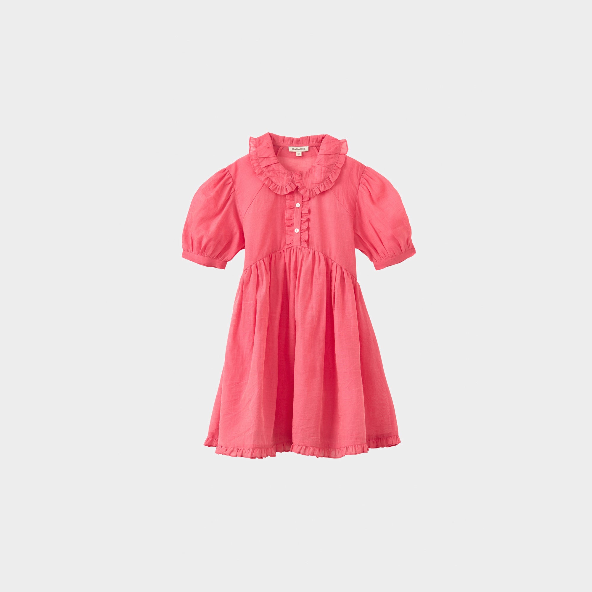 Girls Pink Silk Dress