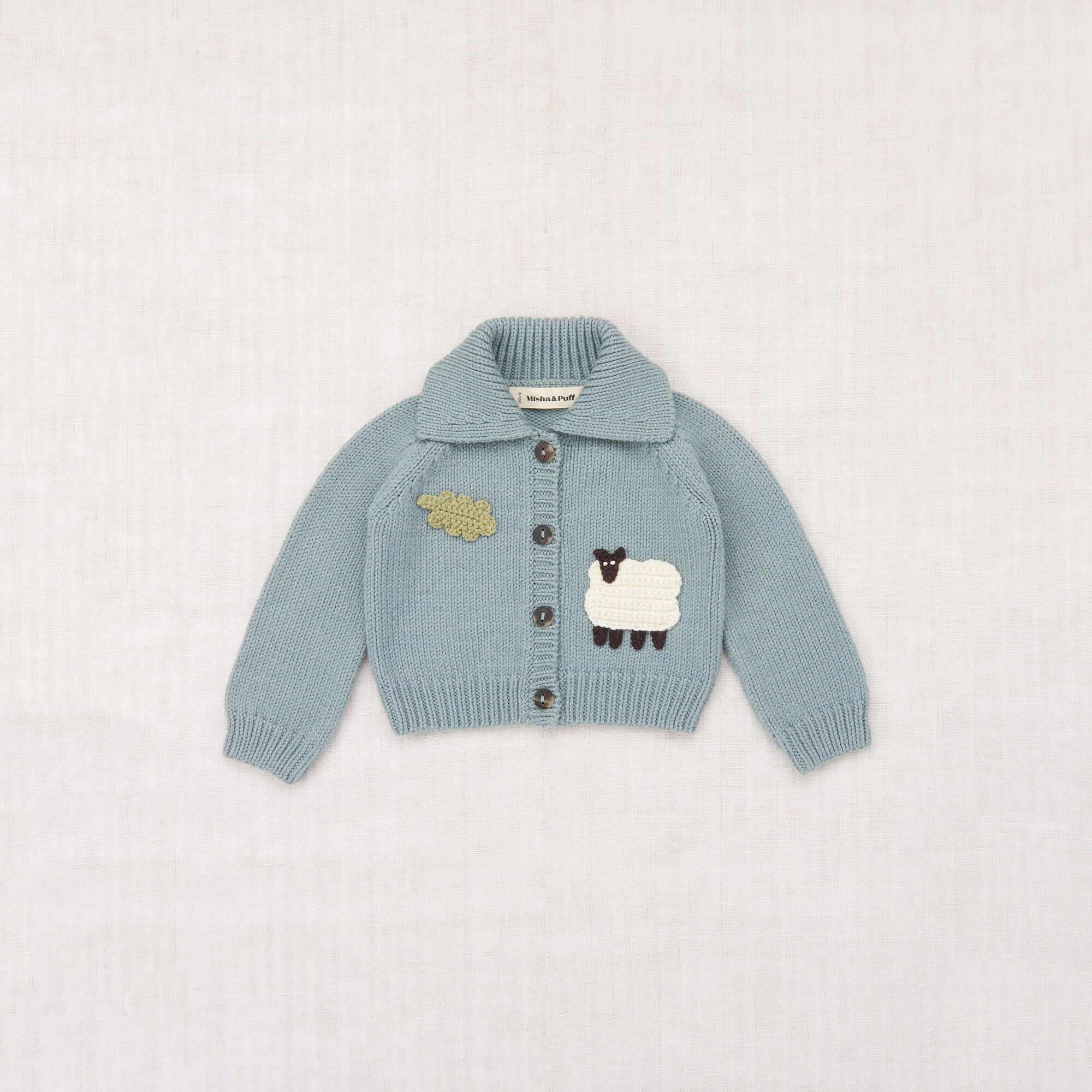 Baby Boys & Girls Light Blue Sheep Wool Cardigan