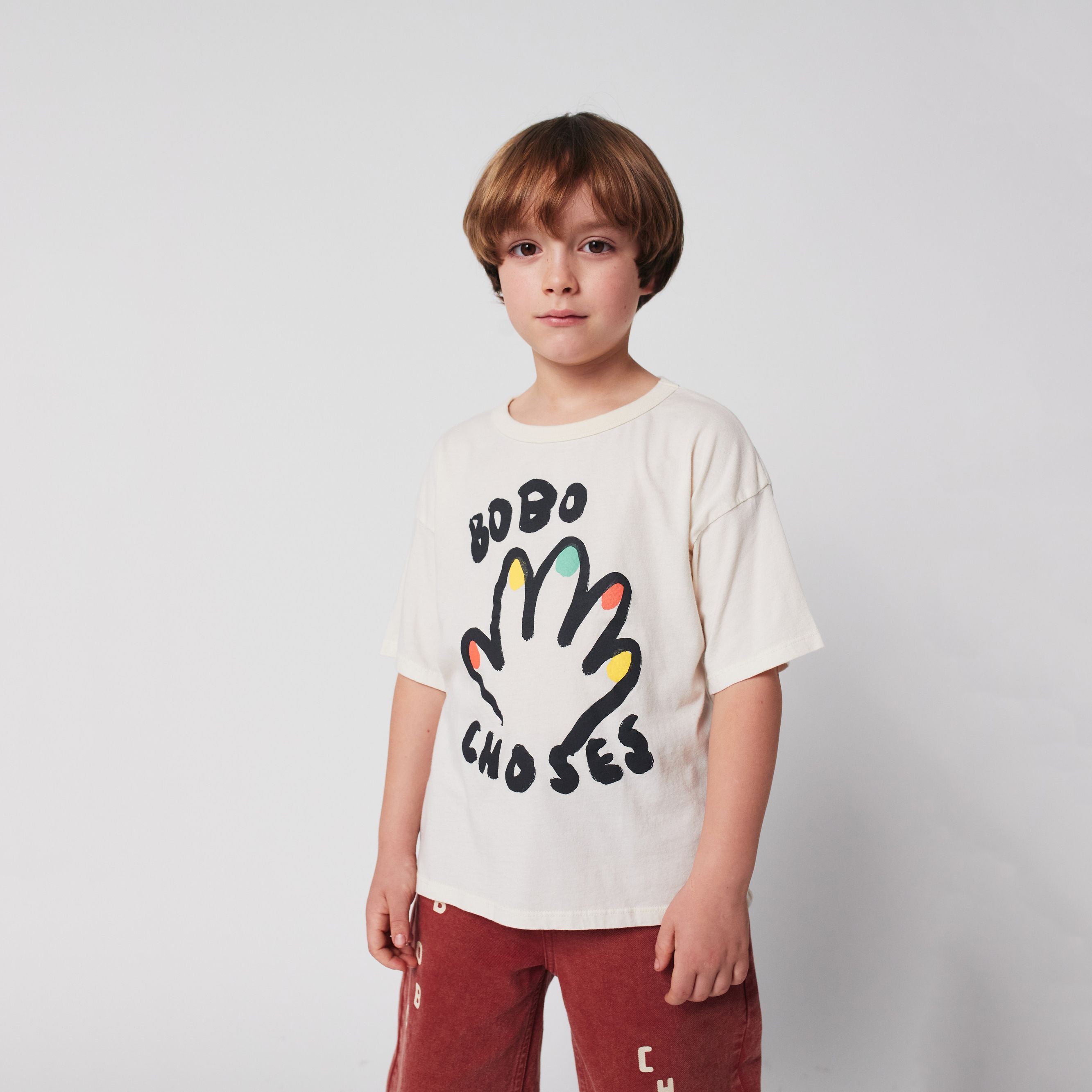 Boys & Girls White Logo Cotton T-Shirt
