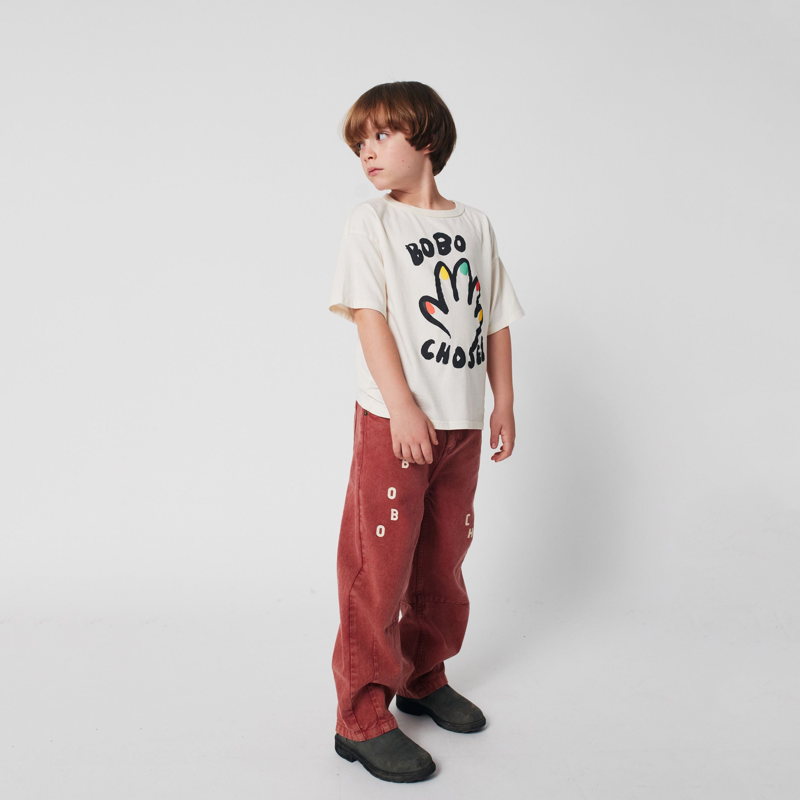 Boys & Girls White Logo Cotton T-Shirt