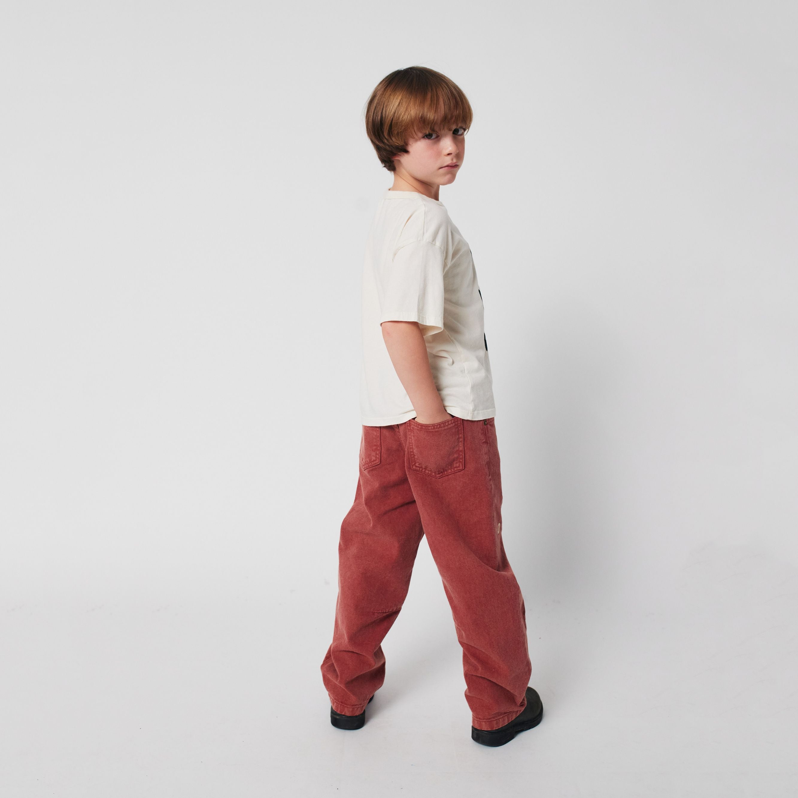 Boys & Girls White Logo Cotton T-Shirt