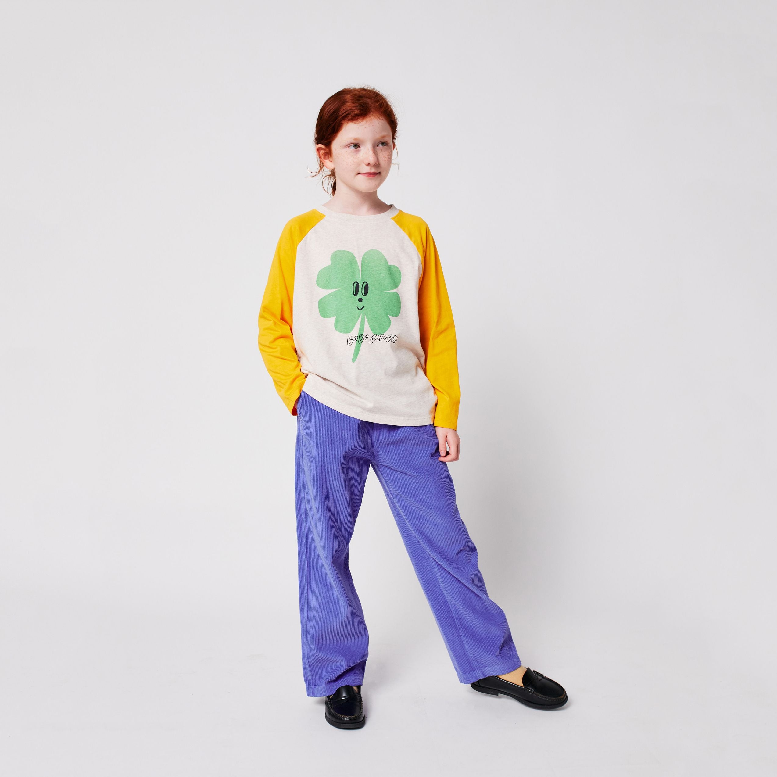 Boys & Girls Yellow Lucky Printed Cotton T-Shirt