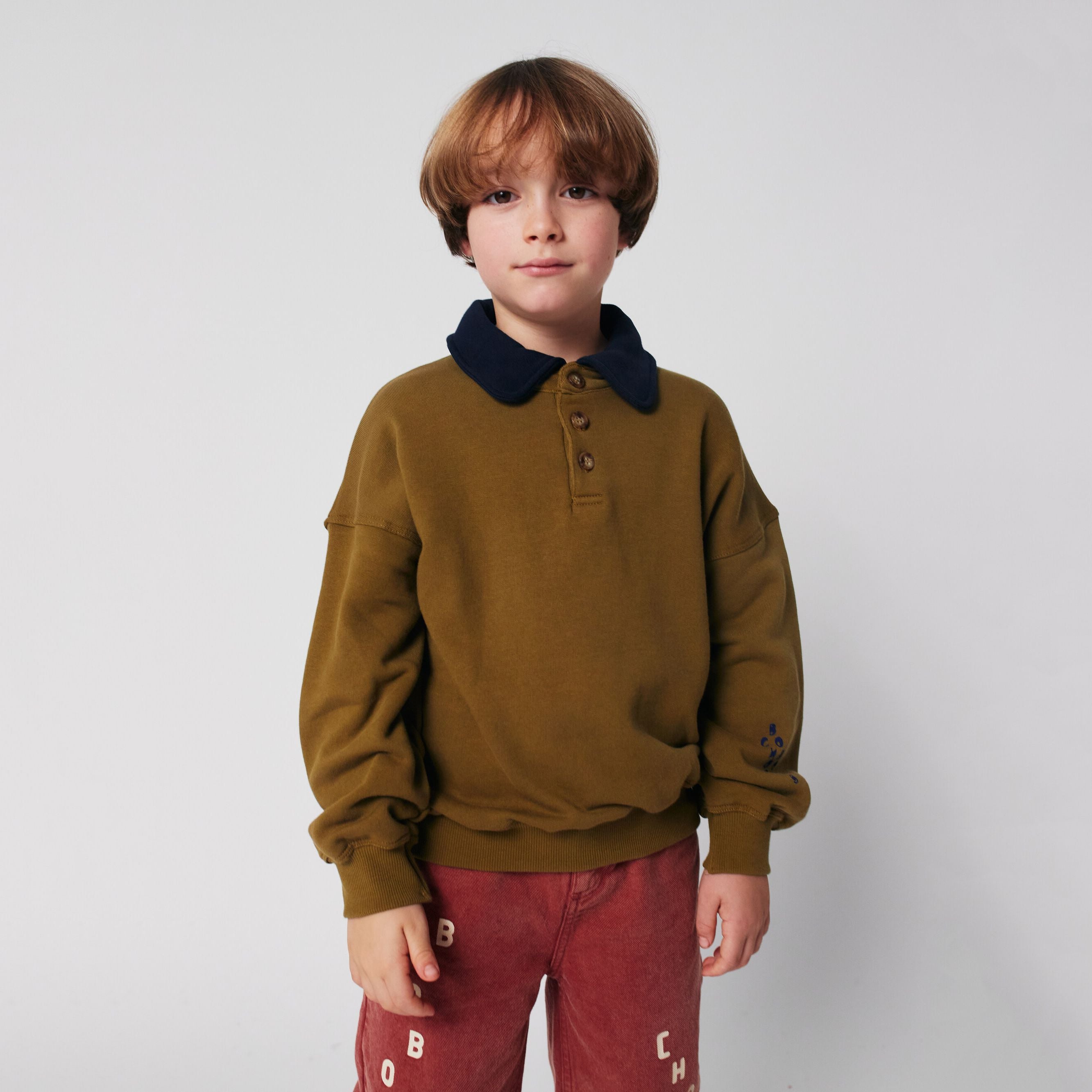 Boys & Girls Khaki Cotton Sweatshirt