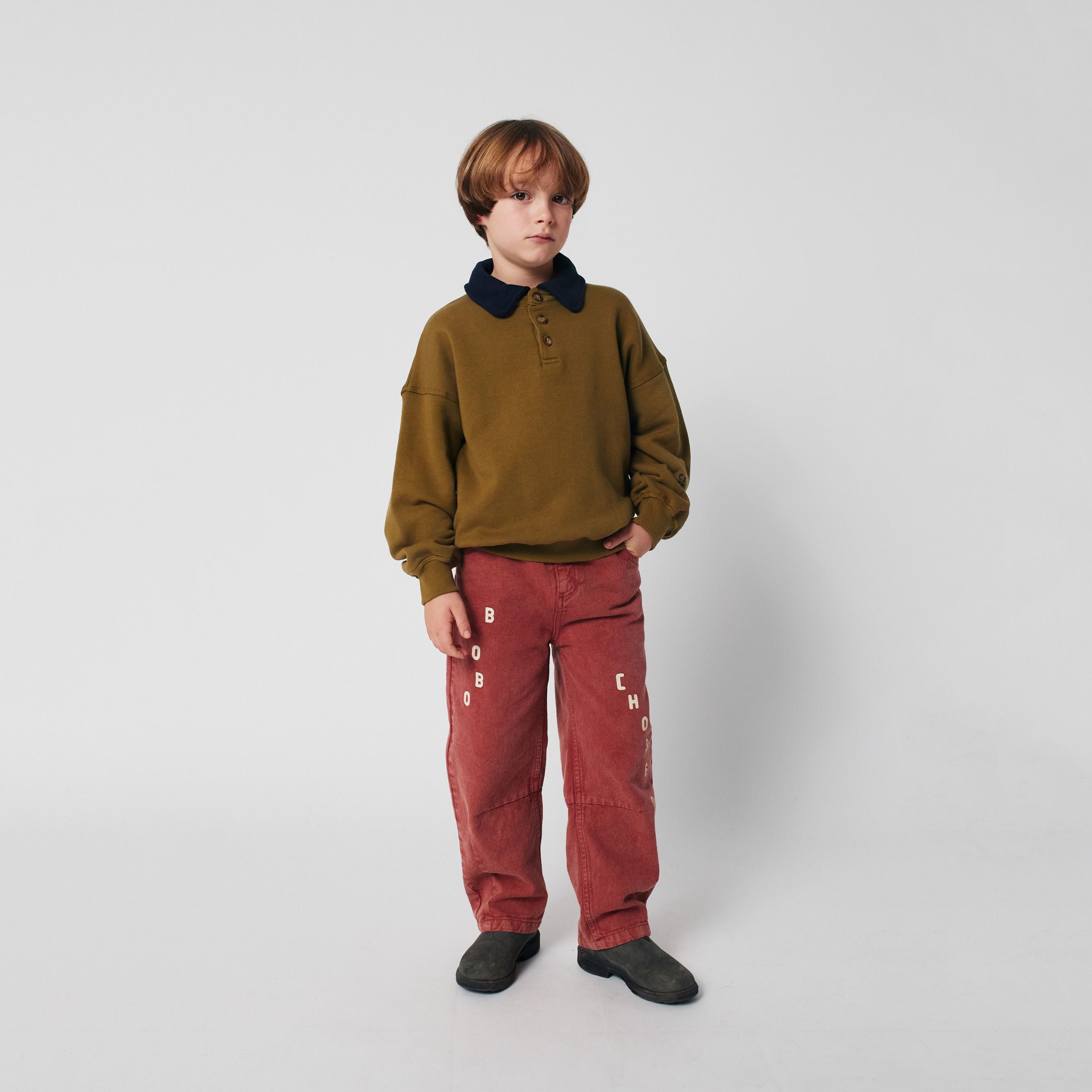 Boys & Girls Khaki Cotton Sweatshirt