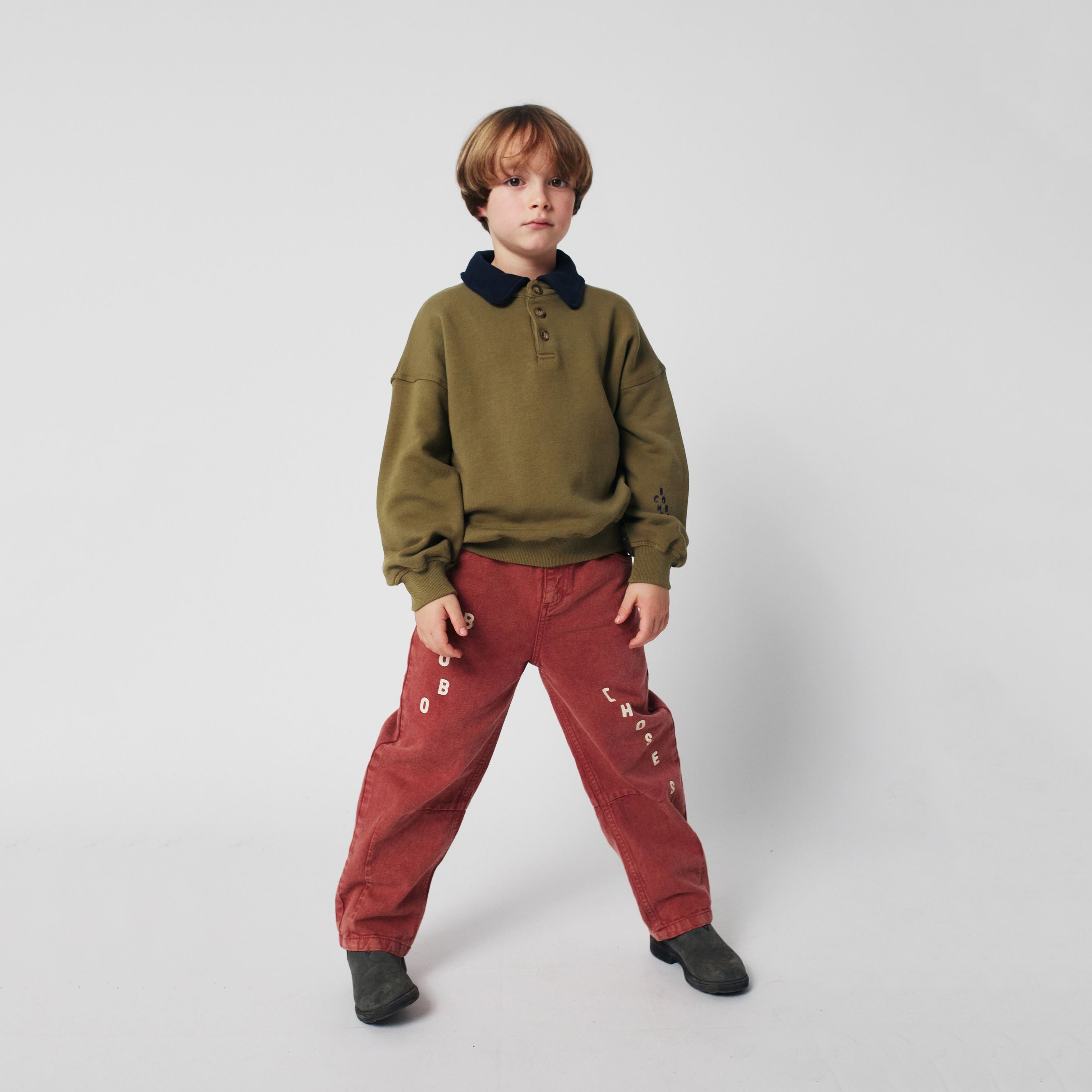 Boys & Girls Khaki Cotton Sweatshirt