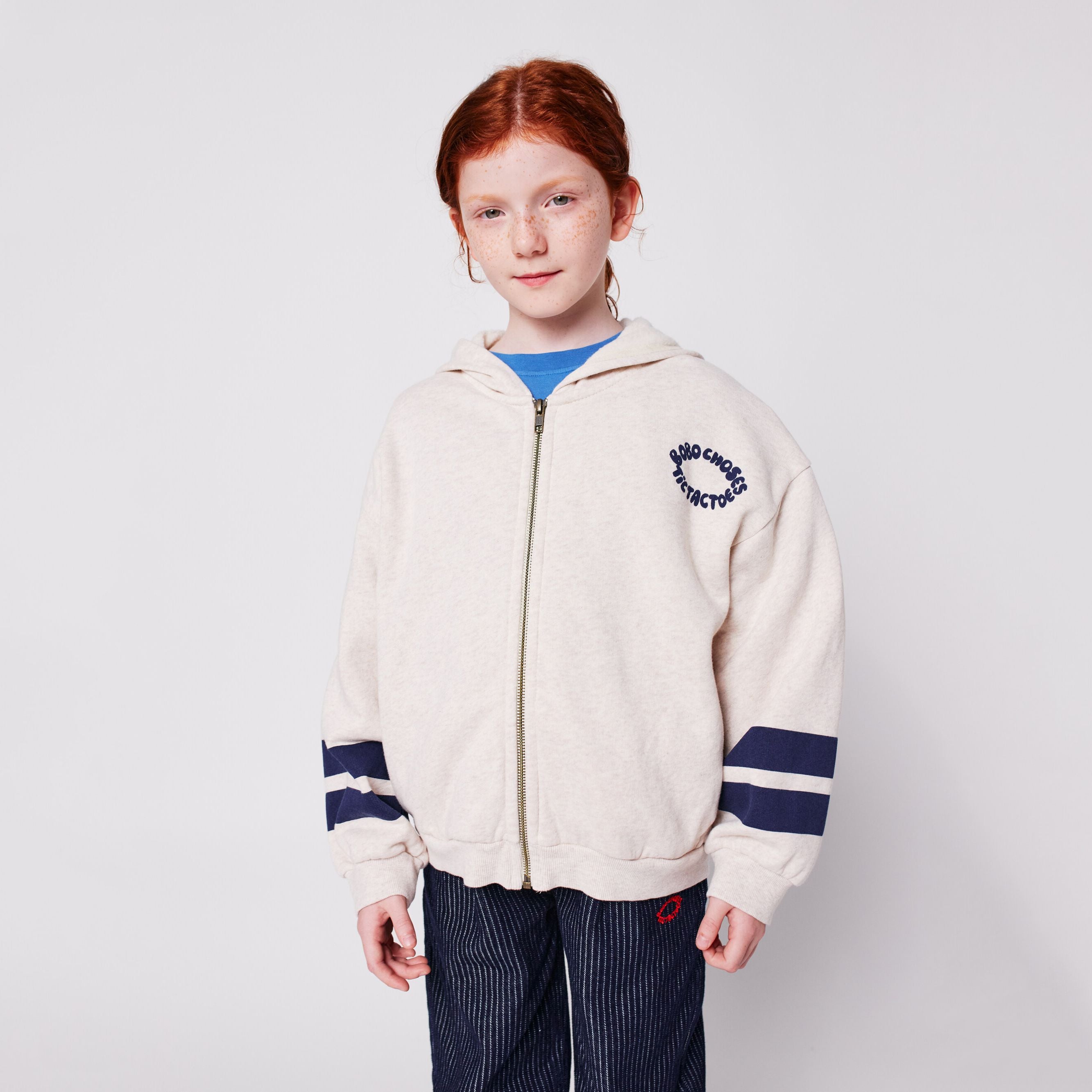 Boys & Girls Beige Cotton Zip-Up Top