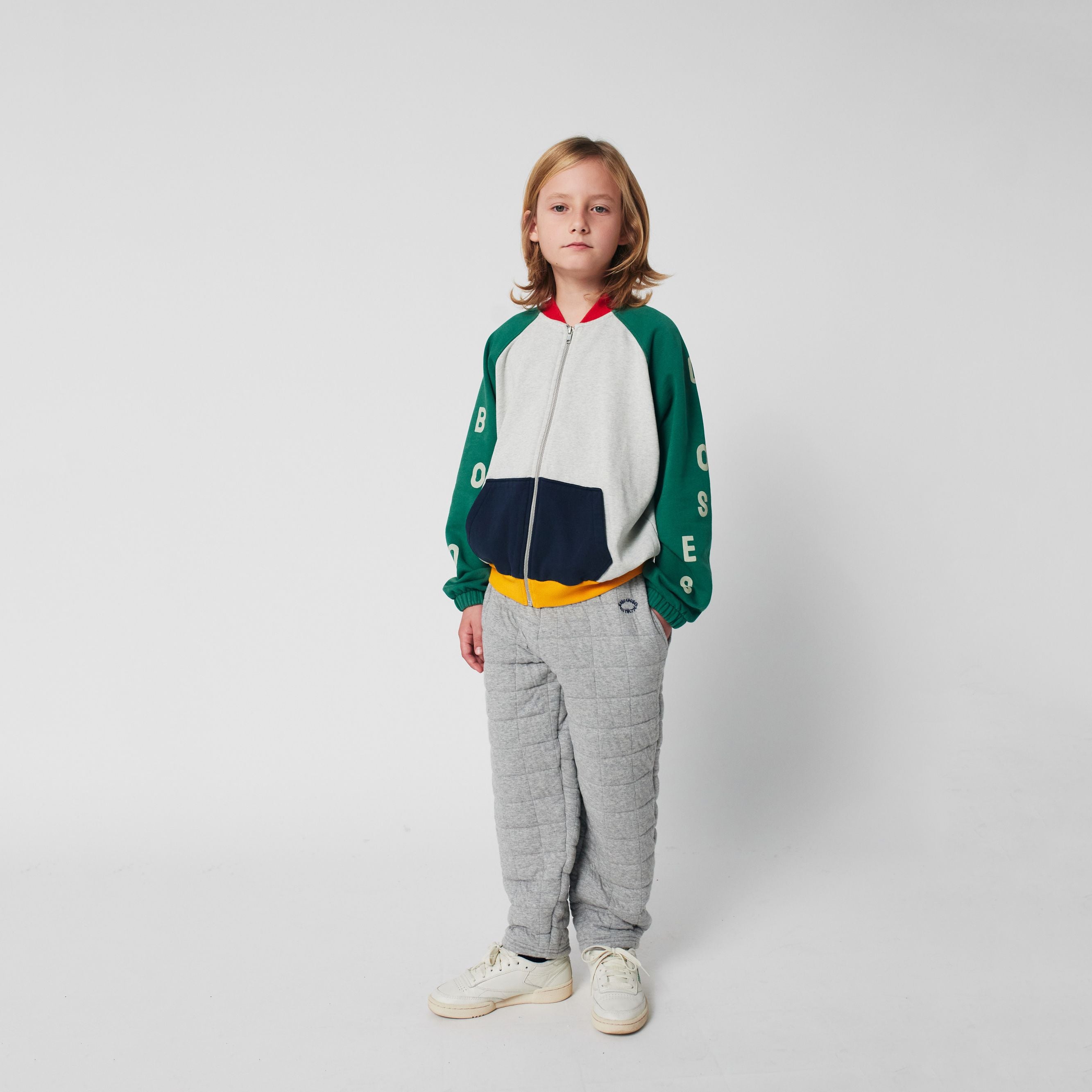 Boys Light Grey Padded Trousers