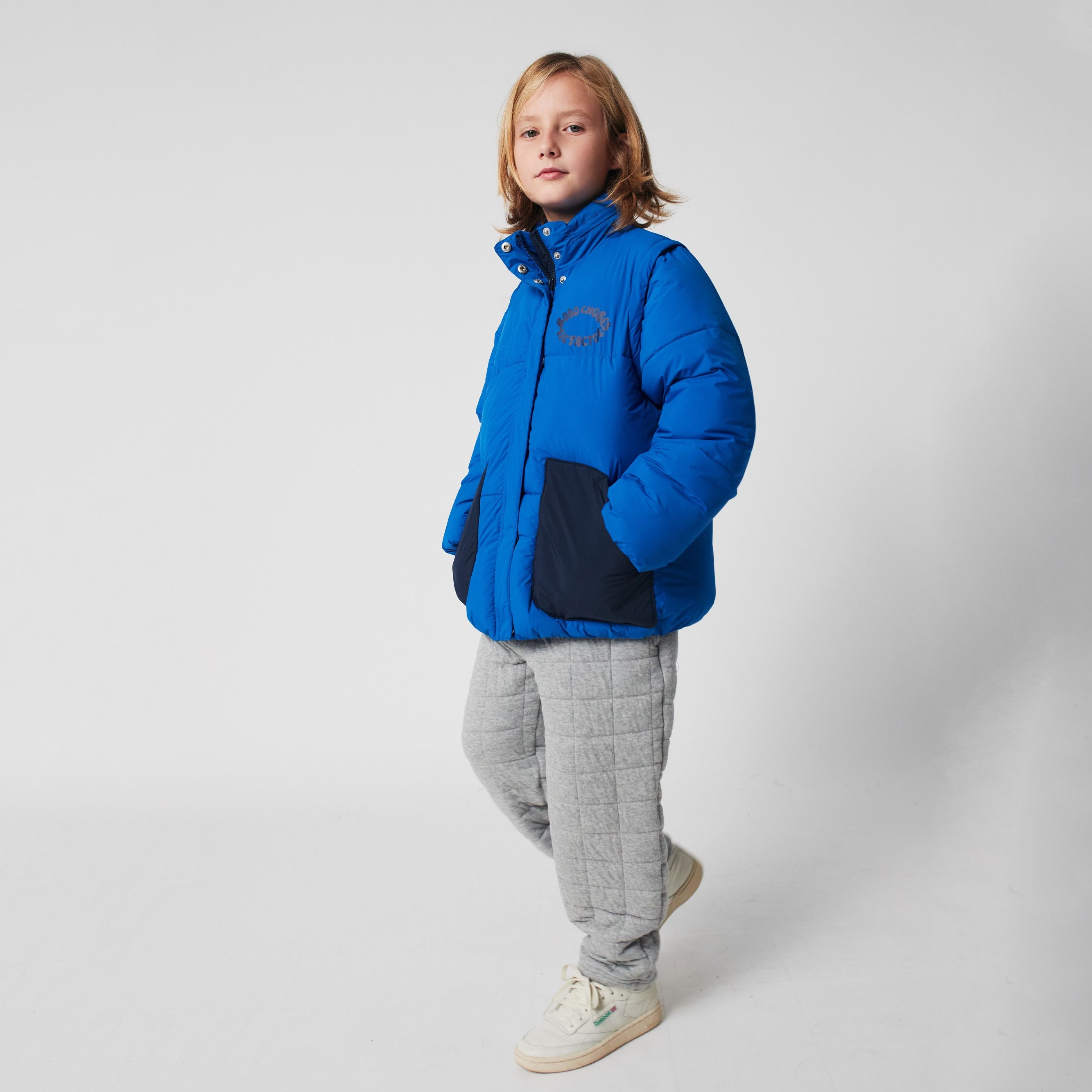 Boys Light Grey Padded Trousers