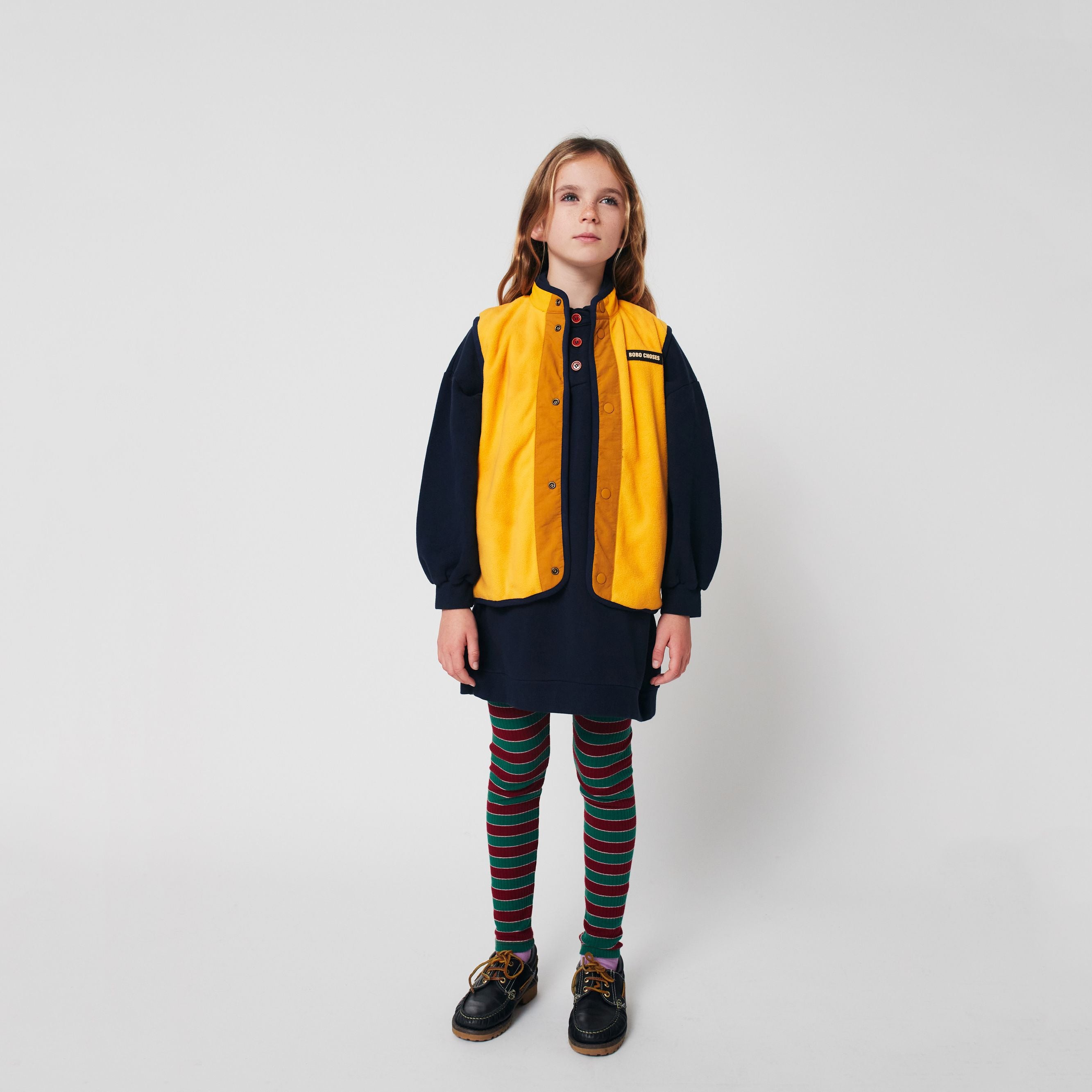 Girls Dark Blue Cotton Dress