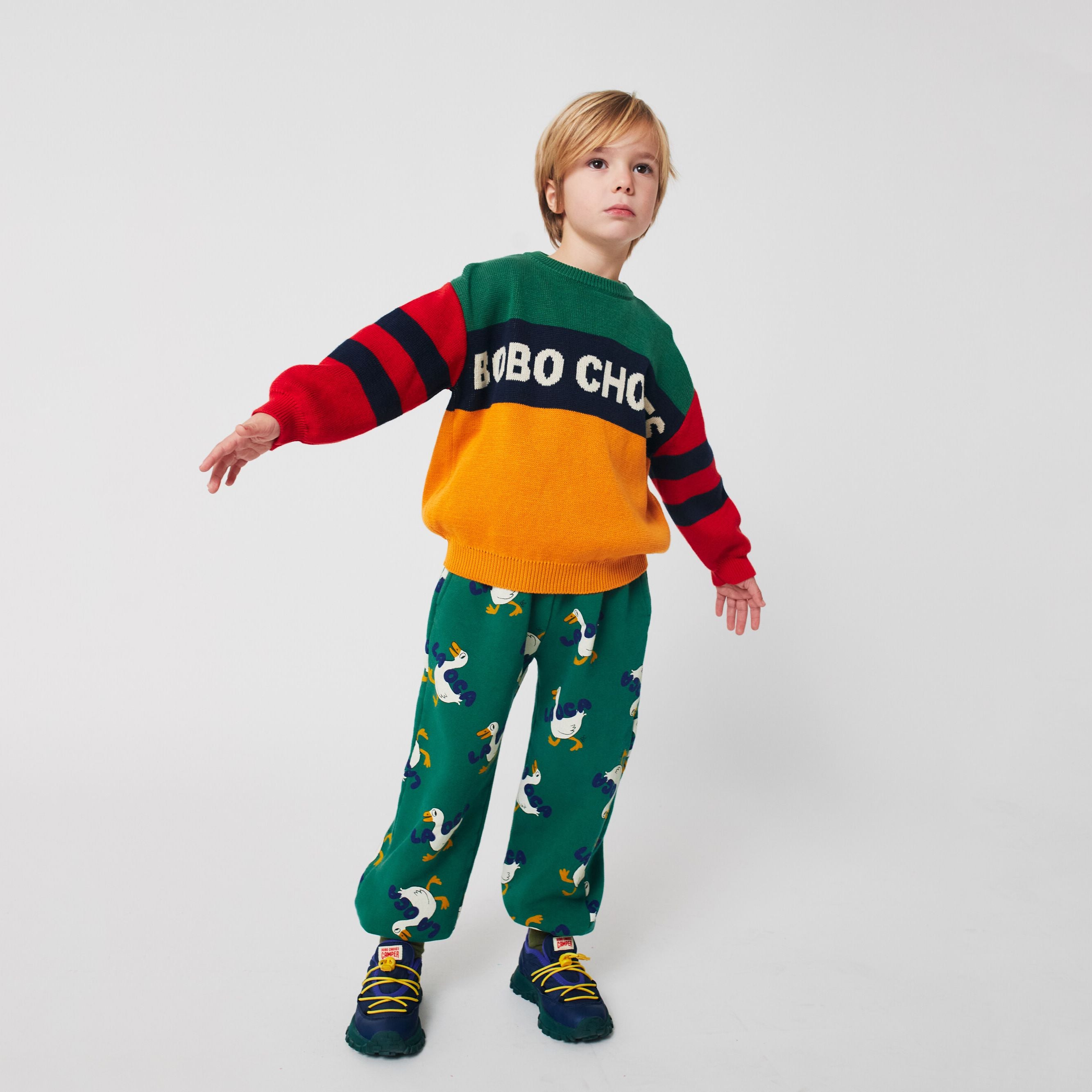Boys Multicolor Cotton Knit Sweater