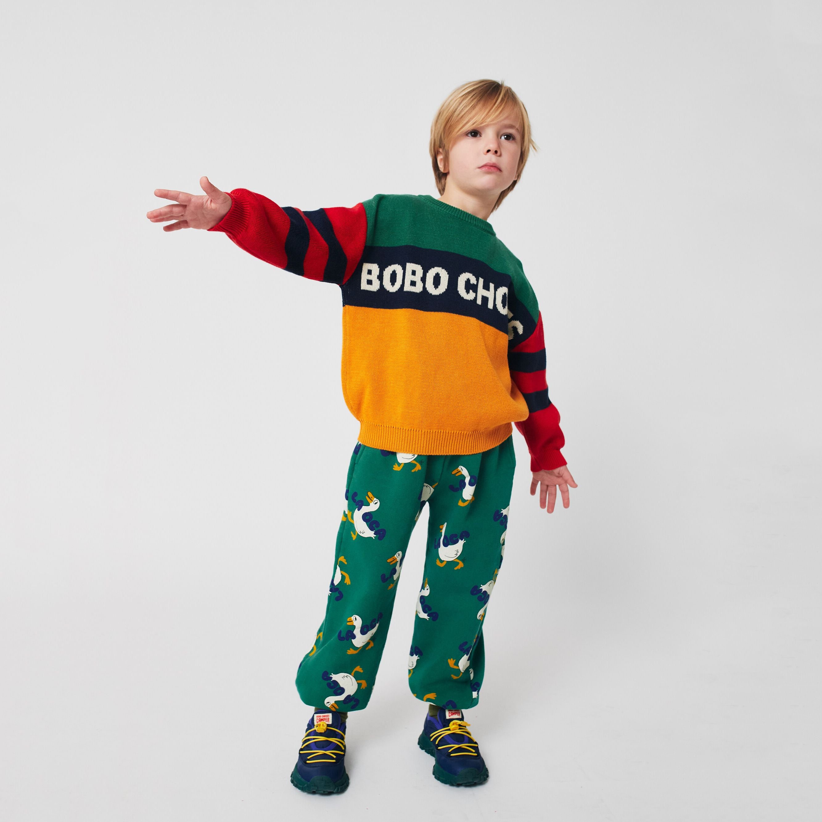 Boys Multicolor Cotton Knit Sweater