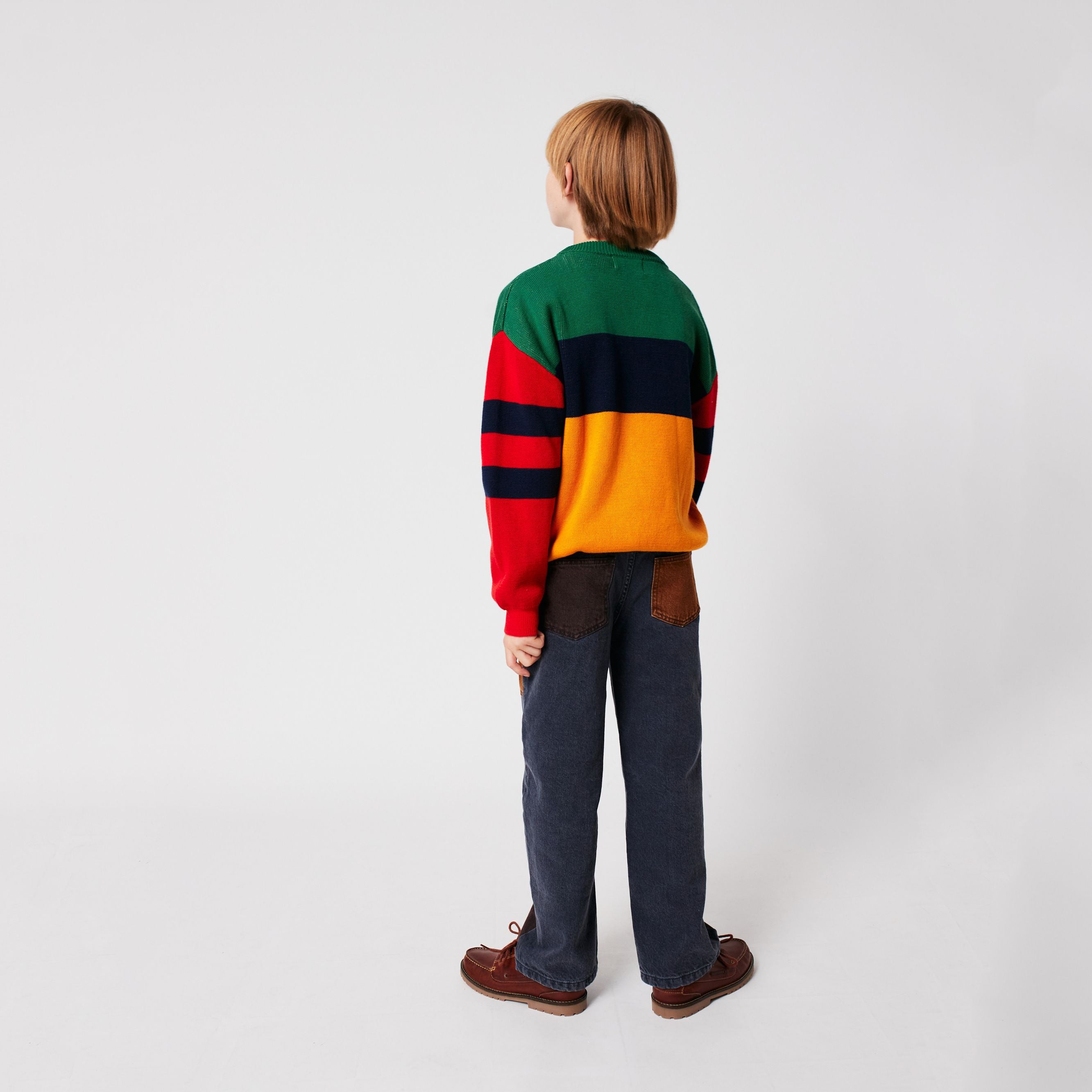 Boys Multicolor Cotton Knit Sweater