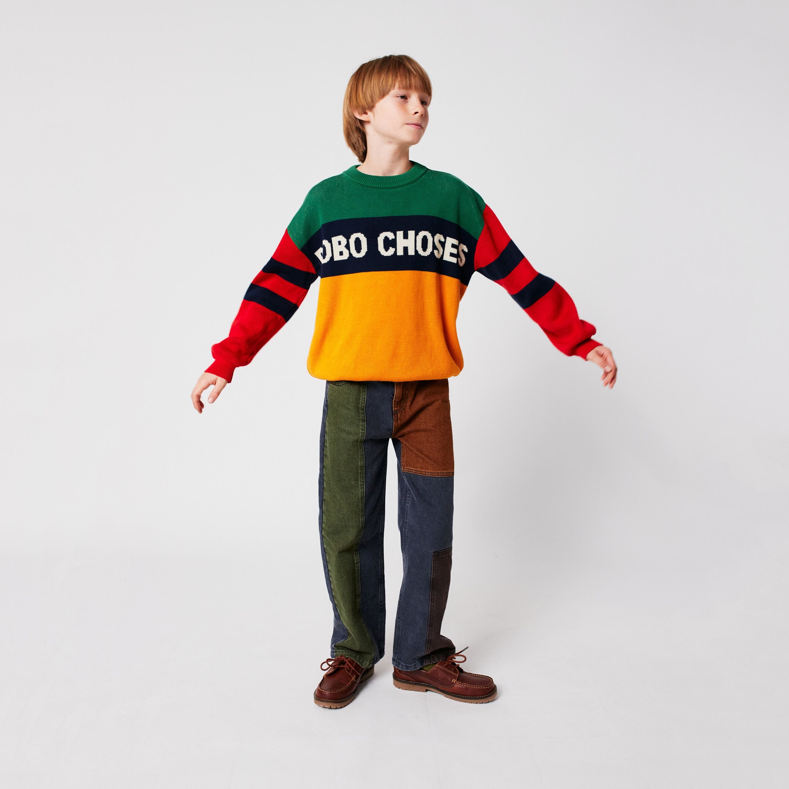 Boys Multicolor Cotton Knit Sweater