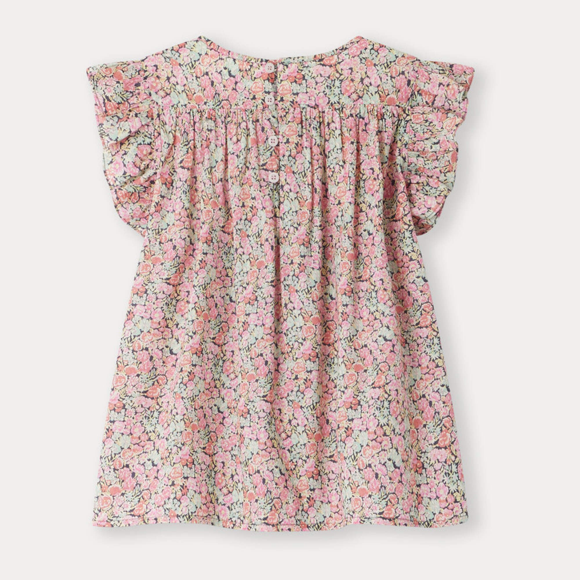Girls Pink Floral Cotton Top