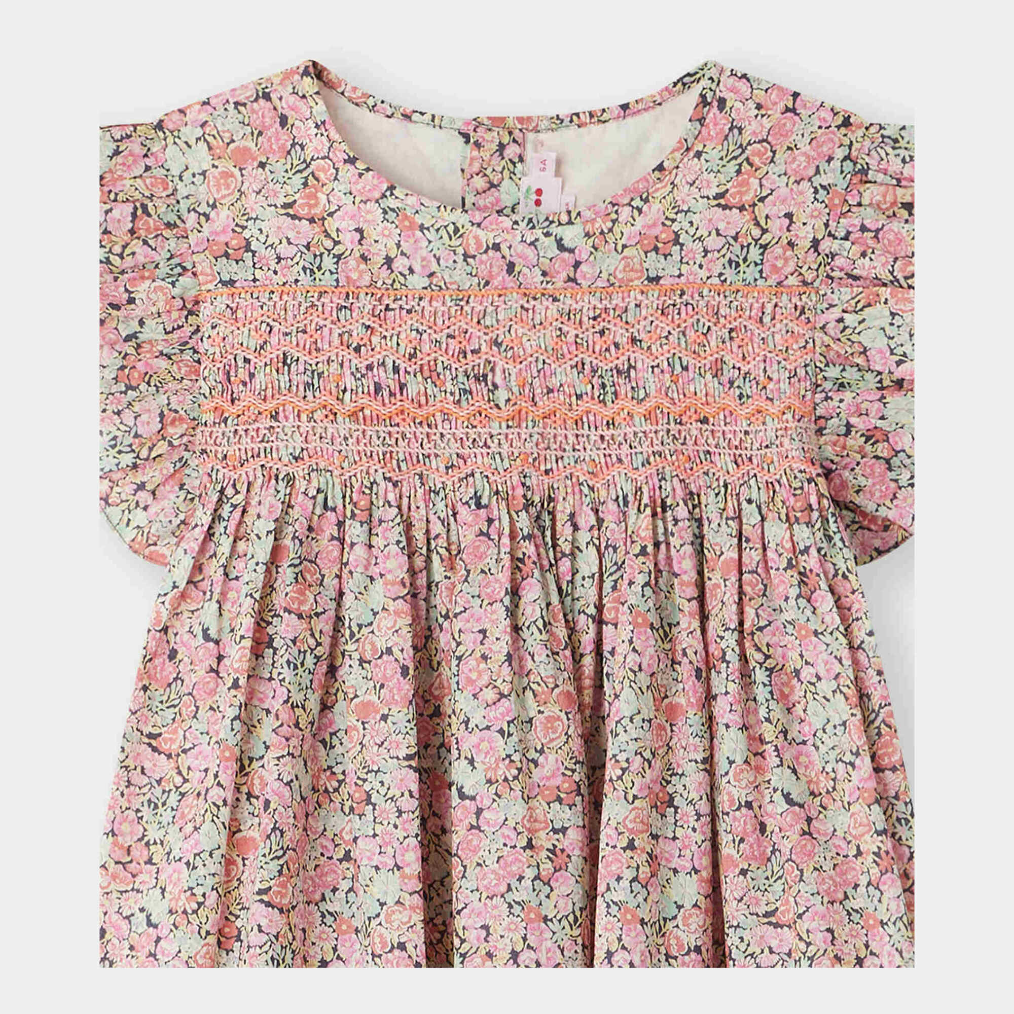 Girls Pink Floral Cotton Top