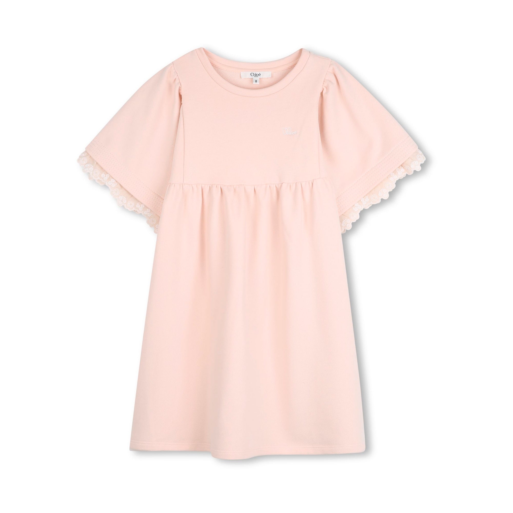 Girls Pale Pink Cotton Dress