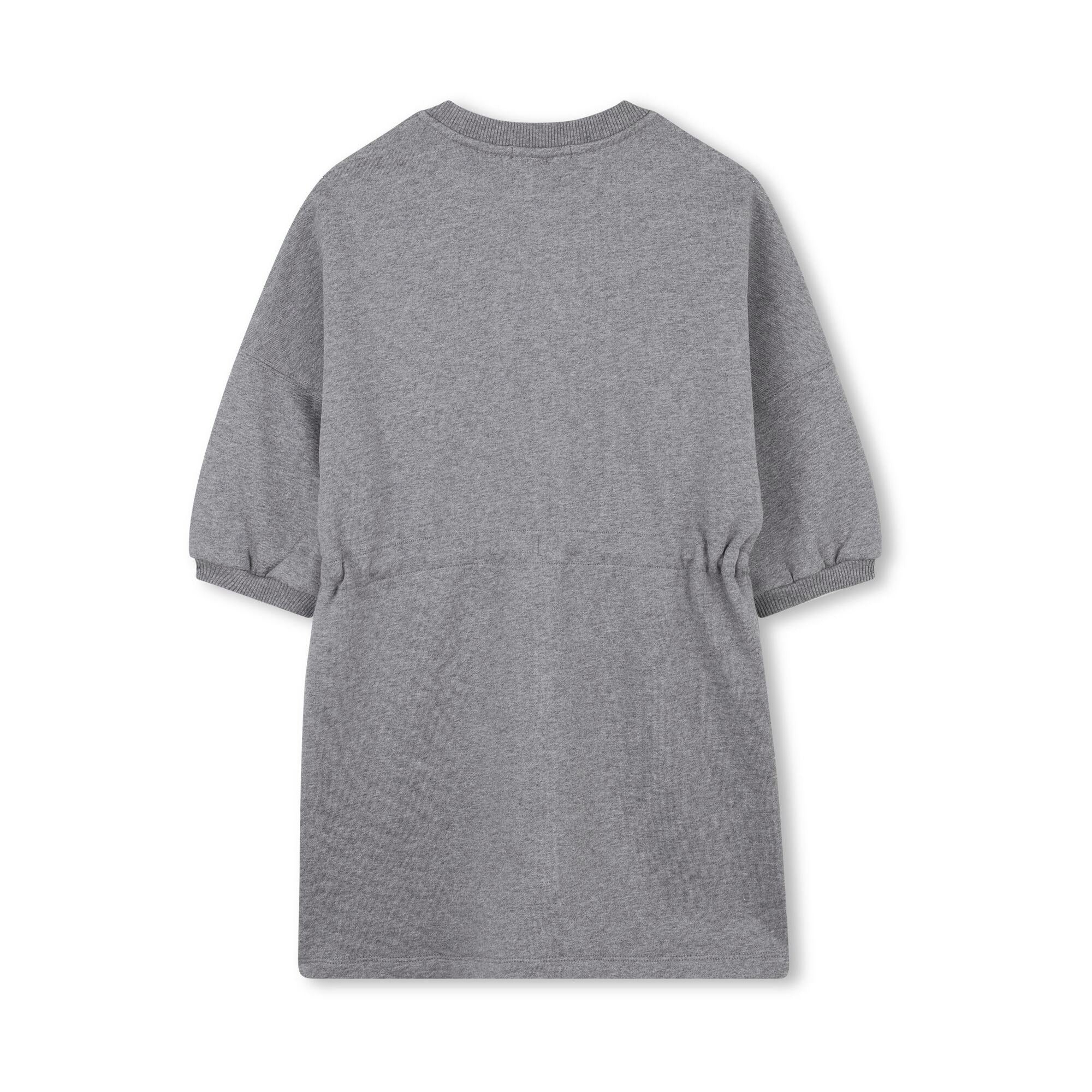 Girls Grey Logo Cotton Dress