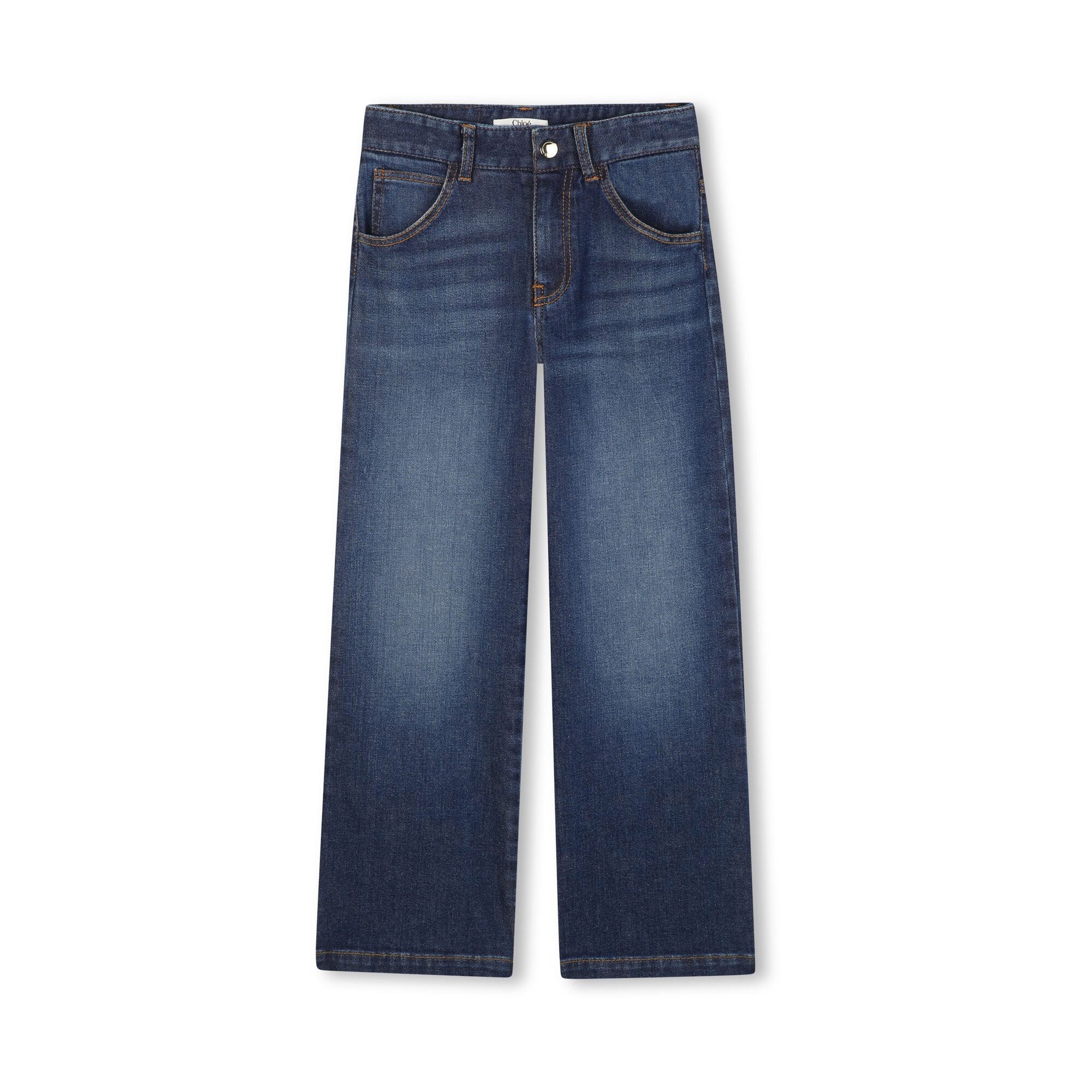 Girls Blue Denim Trousers