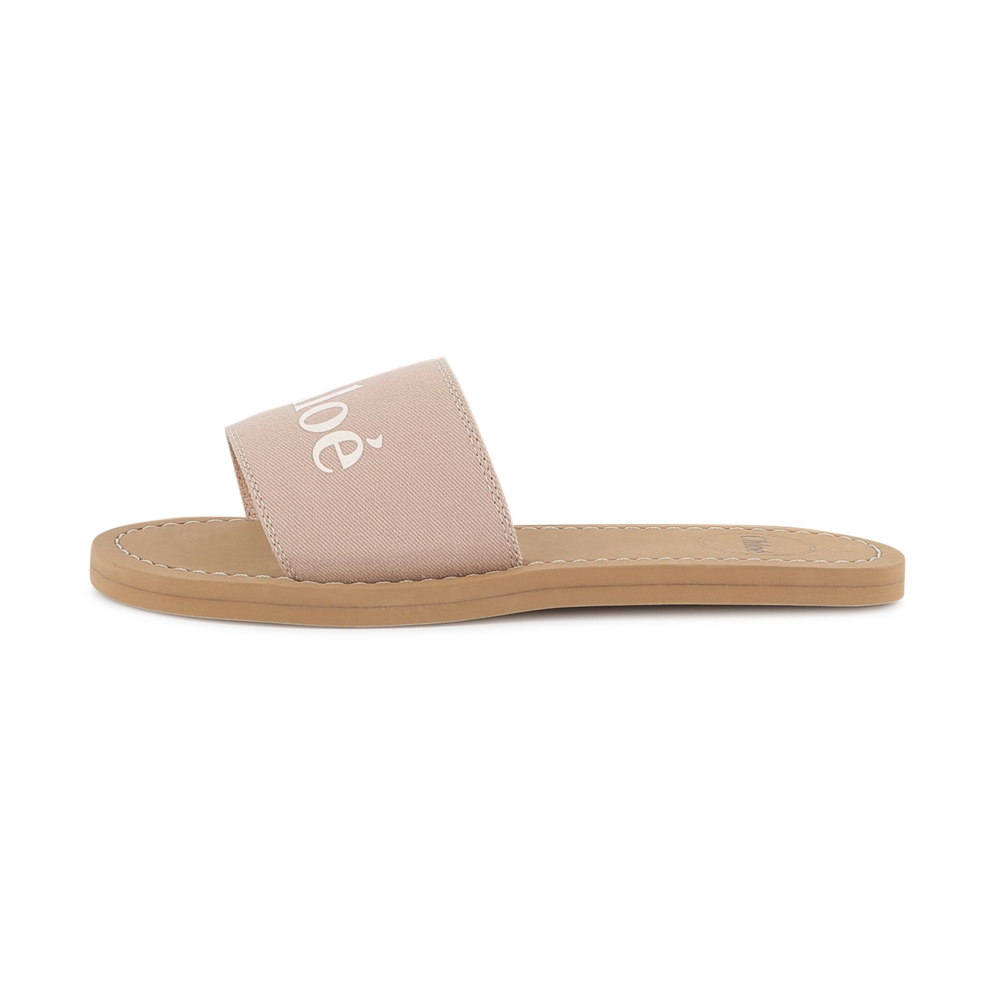Girls Light Pink Logo Sandals