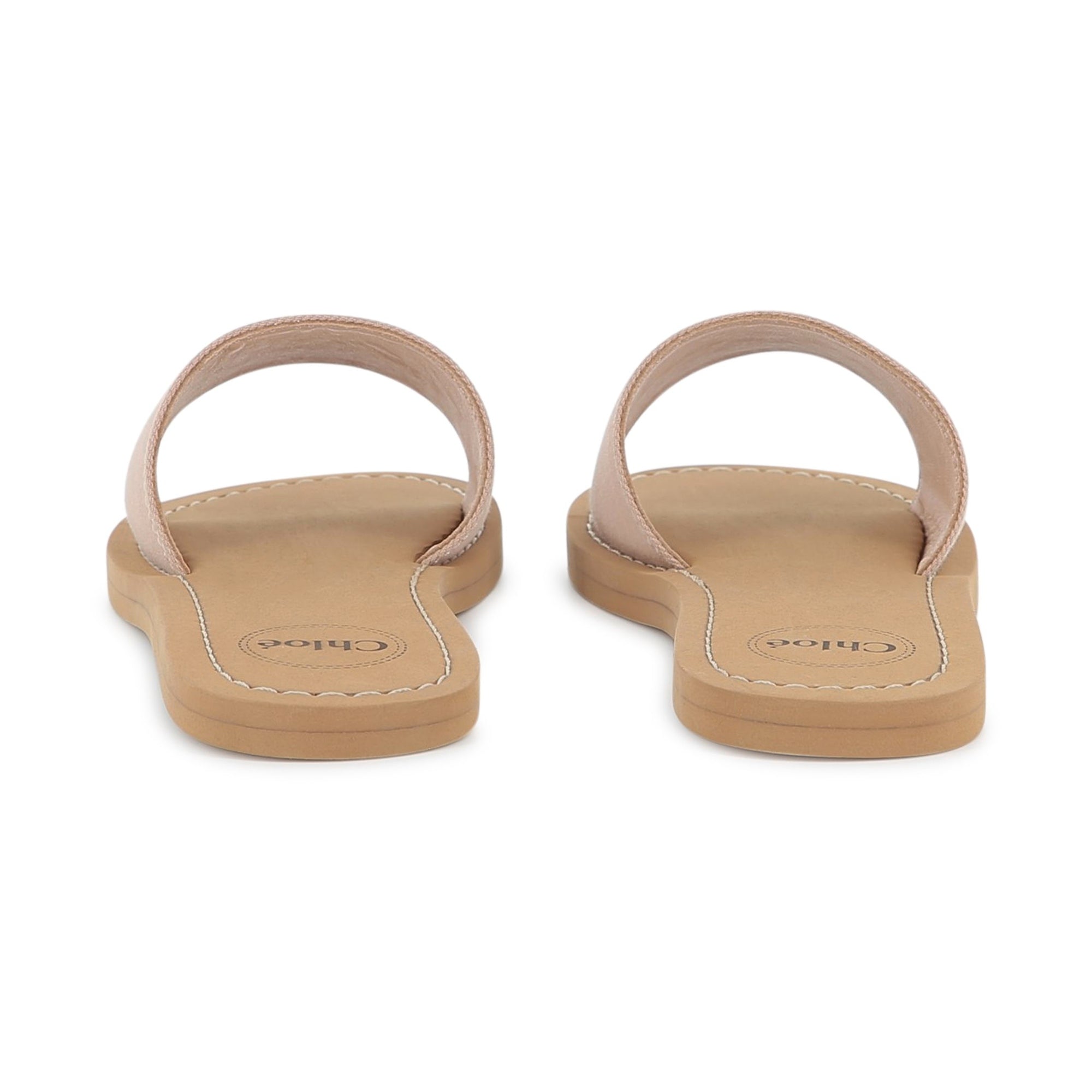 Girls Light Pink Logo Sandals