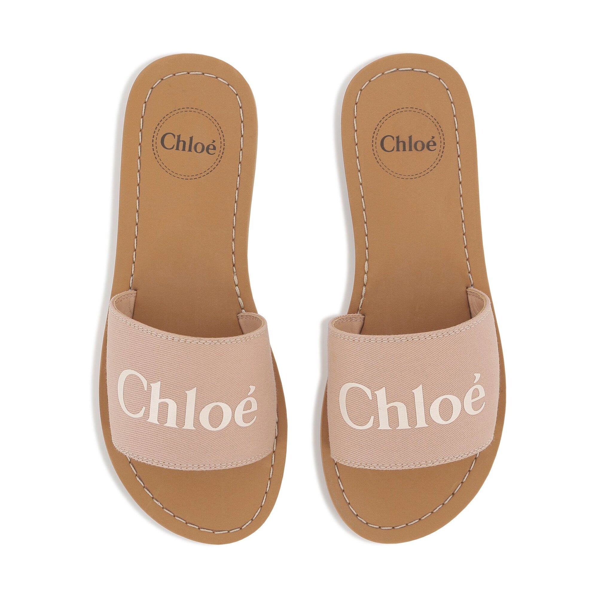 Girls Light Pink Logo Sandals