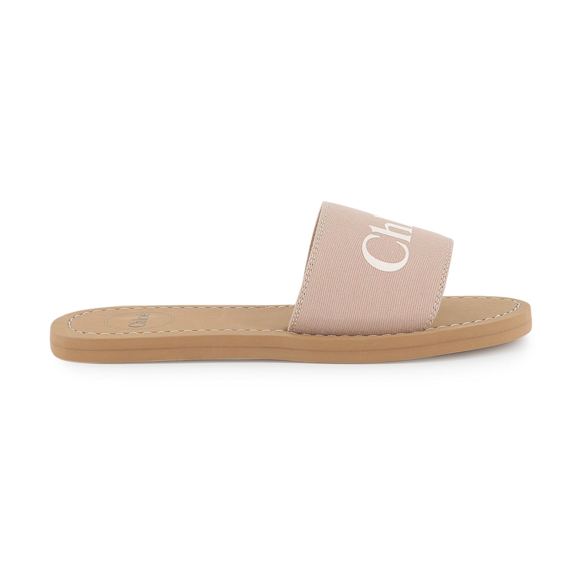 Girls Light Pink Logo Sandals