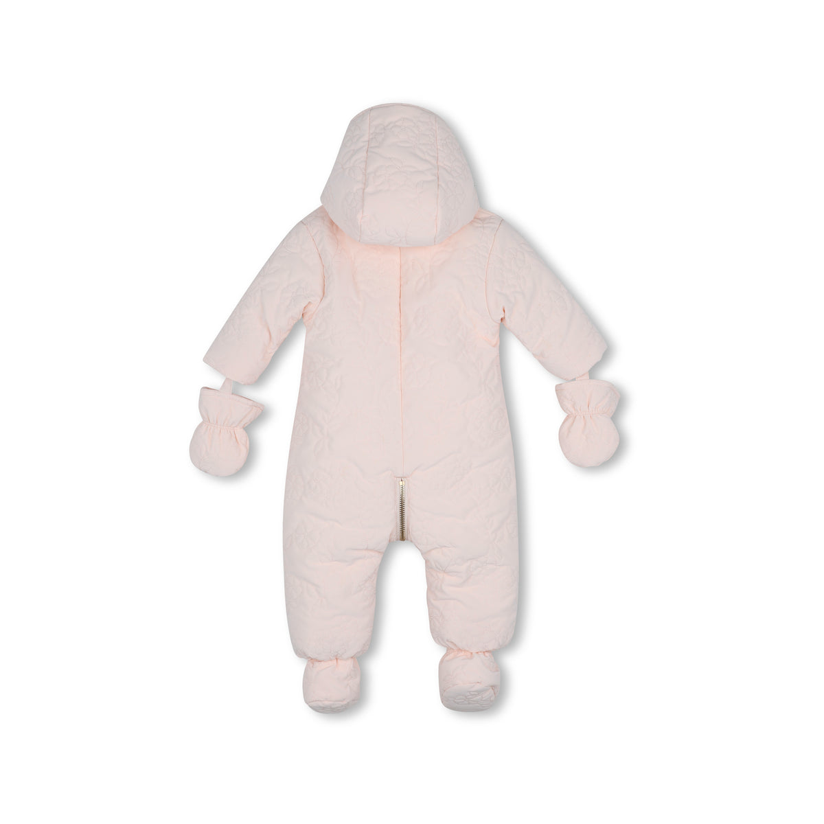 Baby Girls Light Pink Padded Babysuit