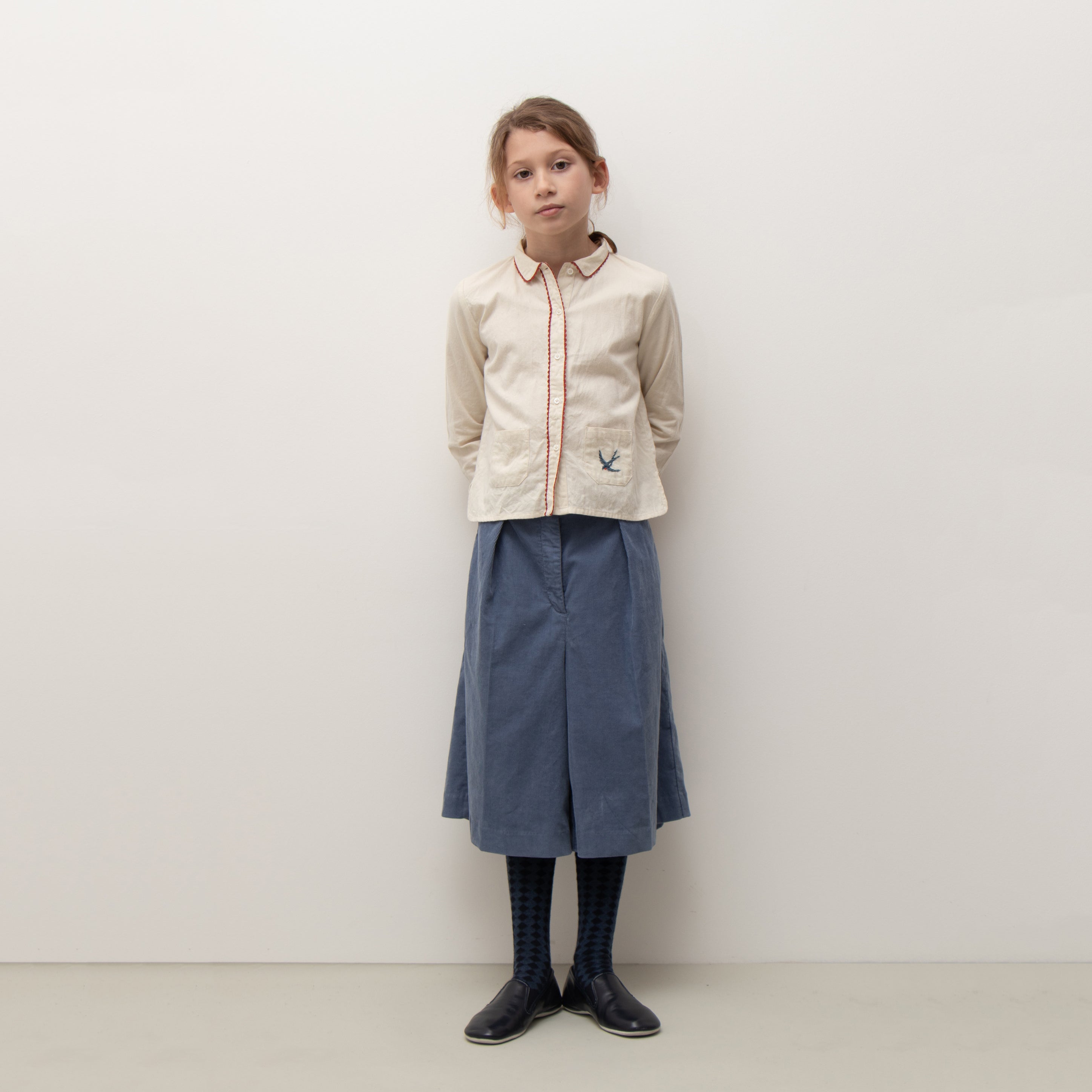 Girls White Cotton Shirt