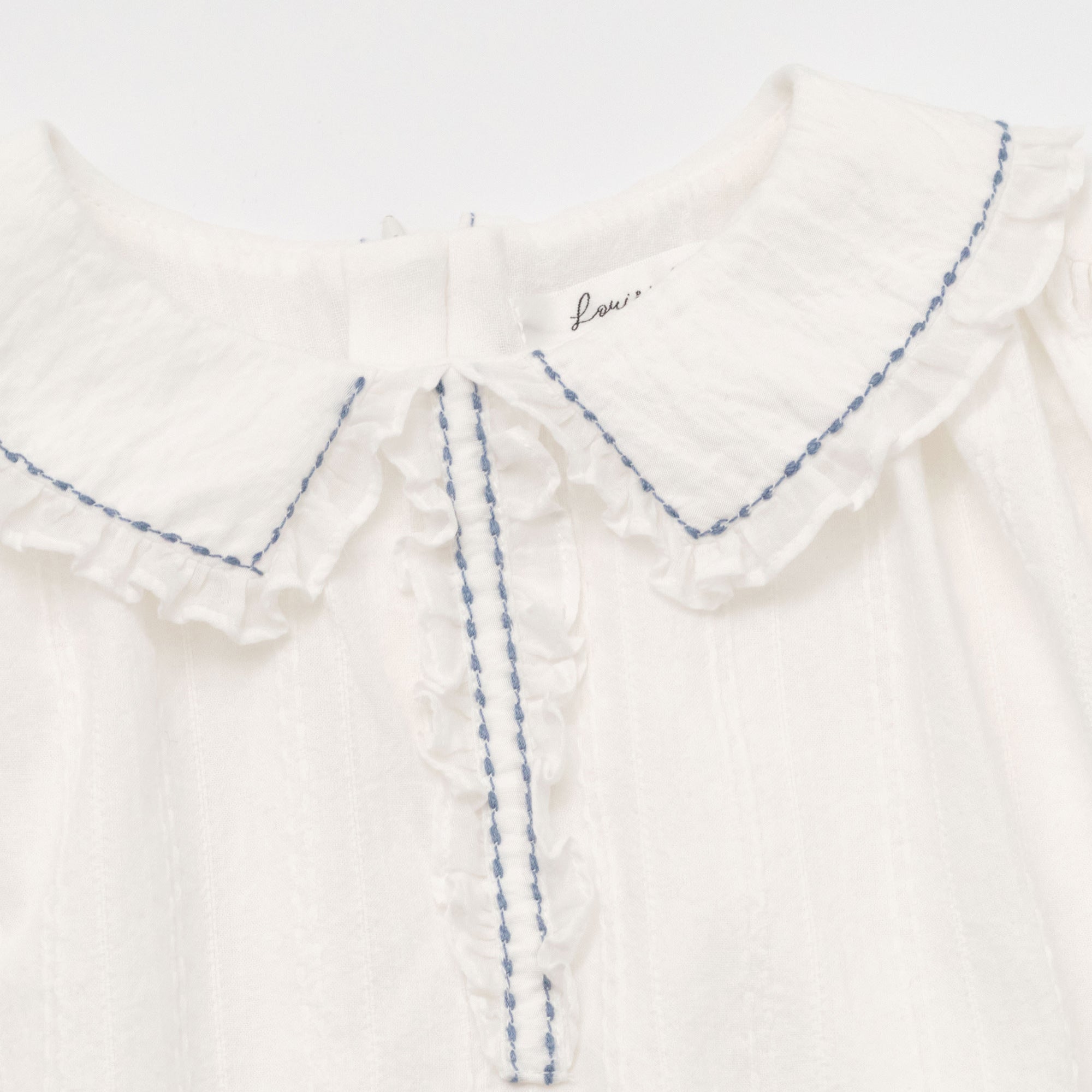 Girls White Cotton Dress