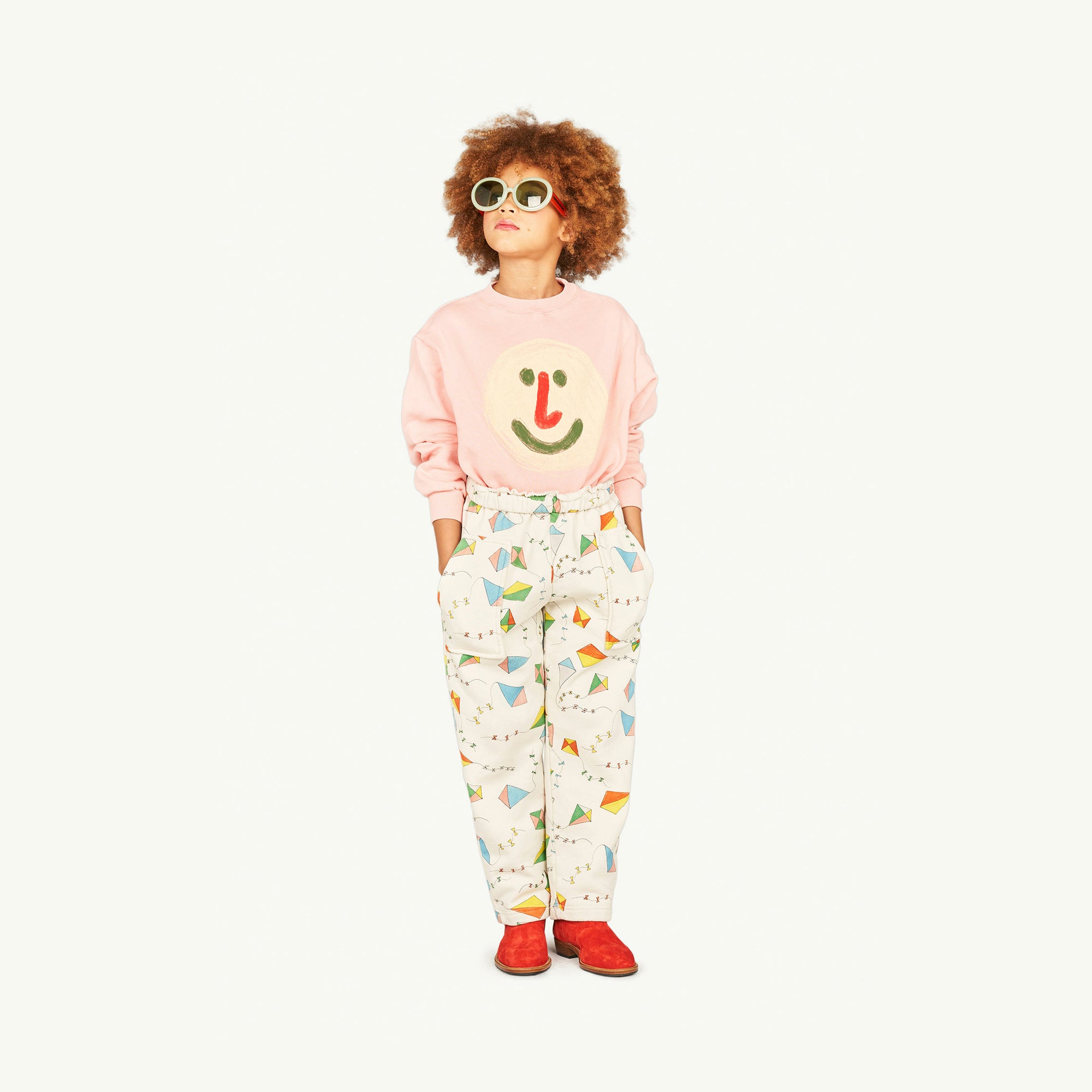 Boys & Girls Pink Printed Cotton Sweatshirt