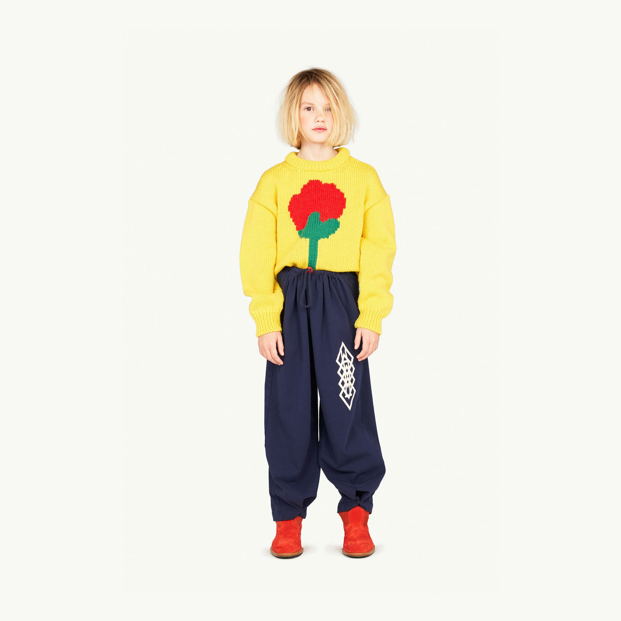 Boys & Girls Blue Logo Cotton Trousers