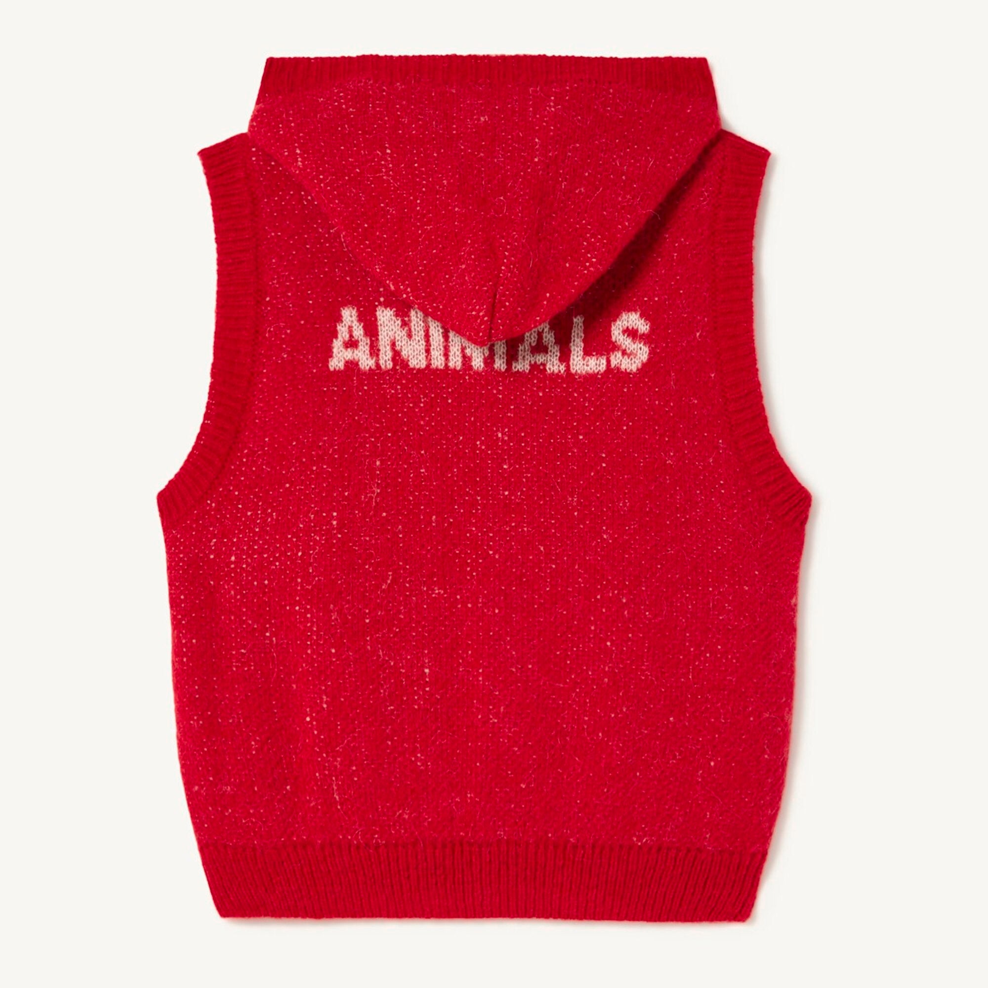 Boys & Girls Red Logo Hooded Vest