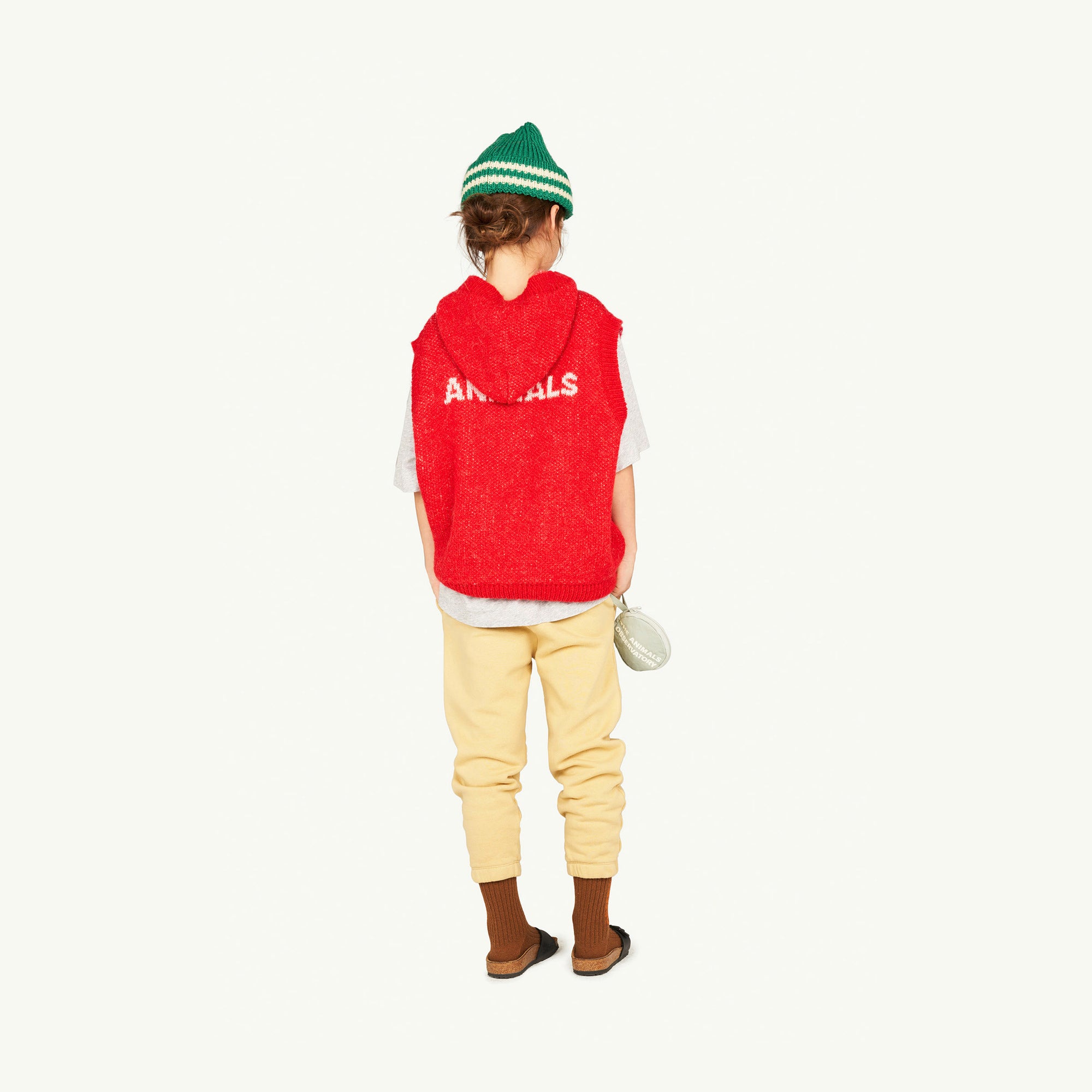 Boys & Girls Red Logo Hooded Vest