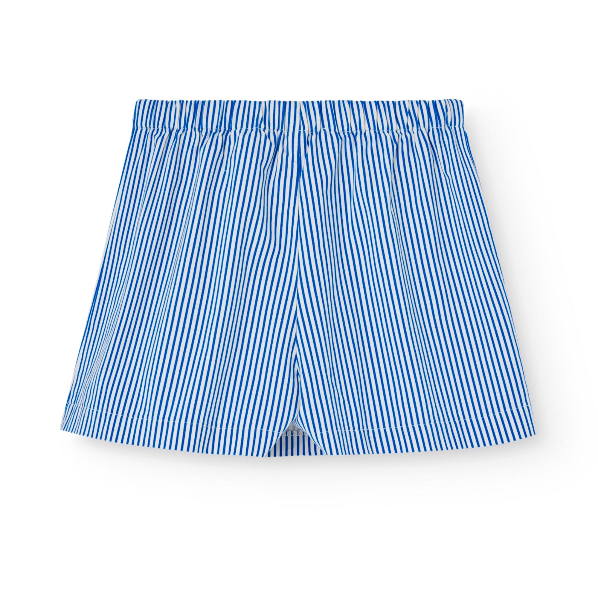 Girls Blue Stripes Cotton Skirt